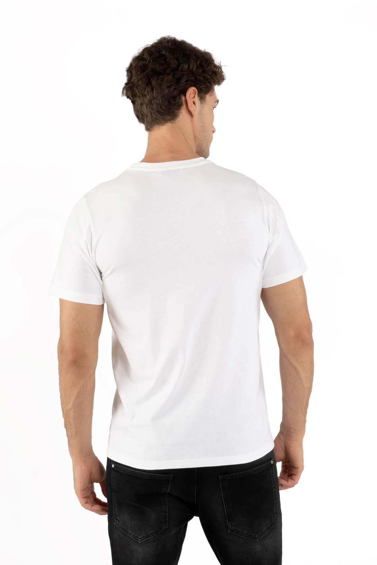 Les BenjaminsBeyaz Bisiklet Yaka Slim Fit T-shirt