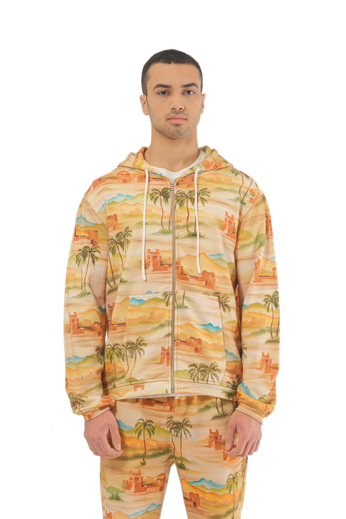 Les BenjaminsDesenli Fermuarlı Sweatshirt