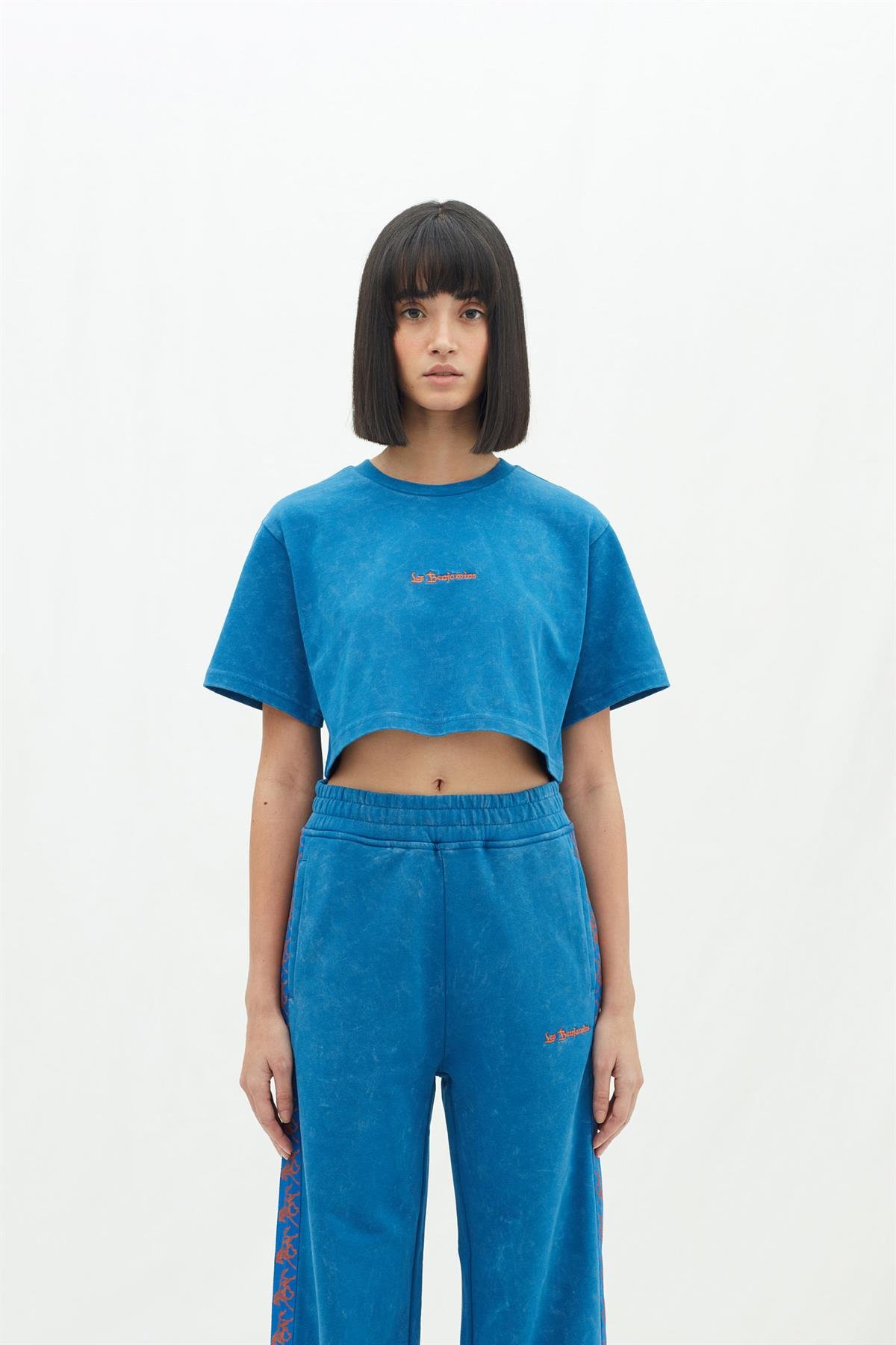 Les BenjaminsMavi Crop Kadın T-shirt