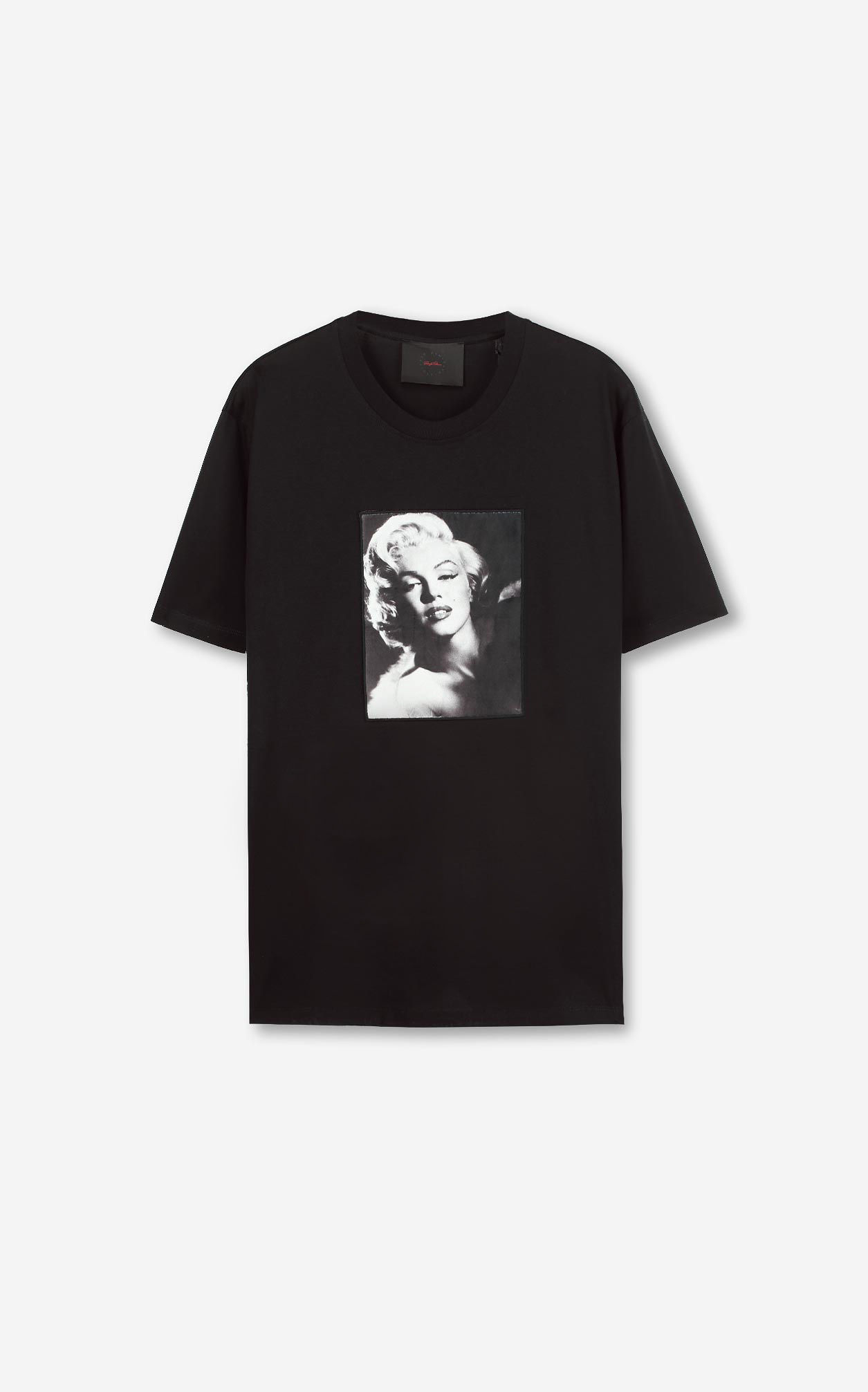 LimitatoMarilyn Monroe Figürlü Siyah Bisiklet Yaka T-shirt
