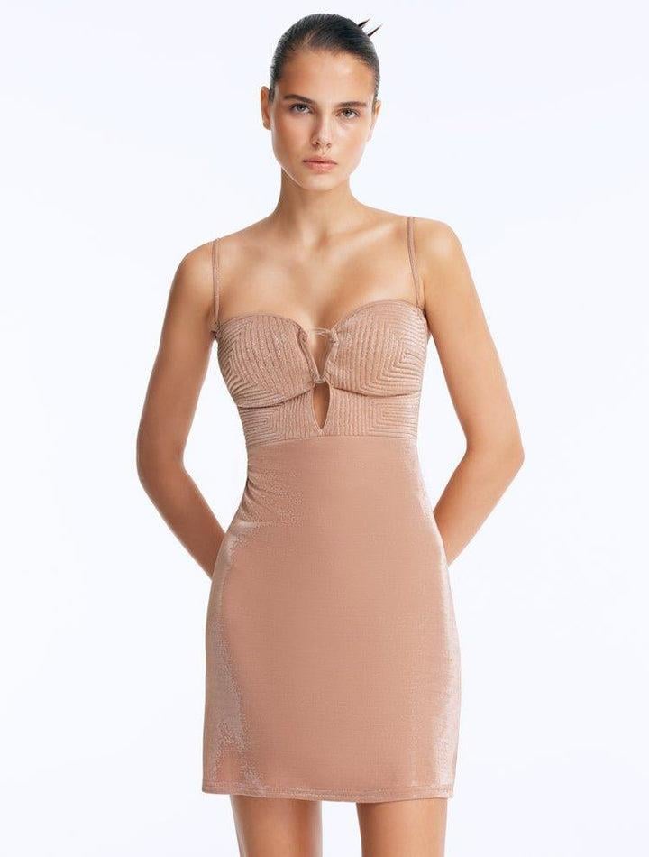 MoevaBronze Cut Out Detaylı Mini Elbise