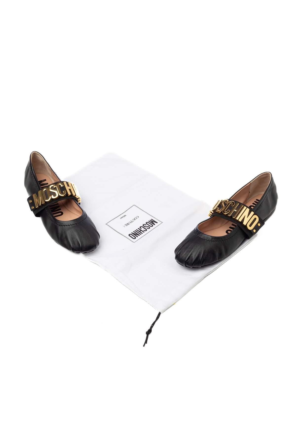 Moschino ShoesBantlı Siyah Babet