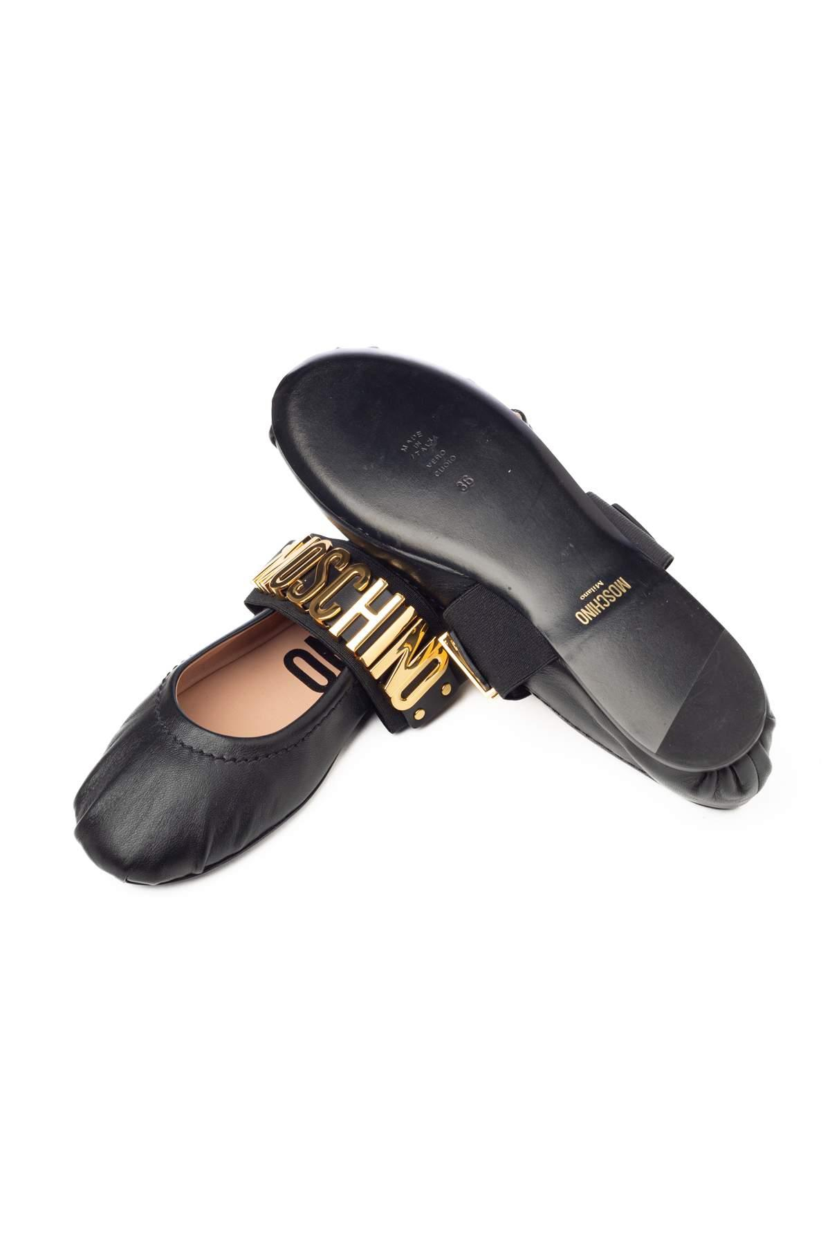 Moschino ShoesBantlı Siyah Babet