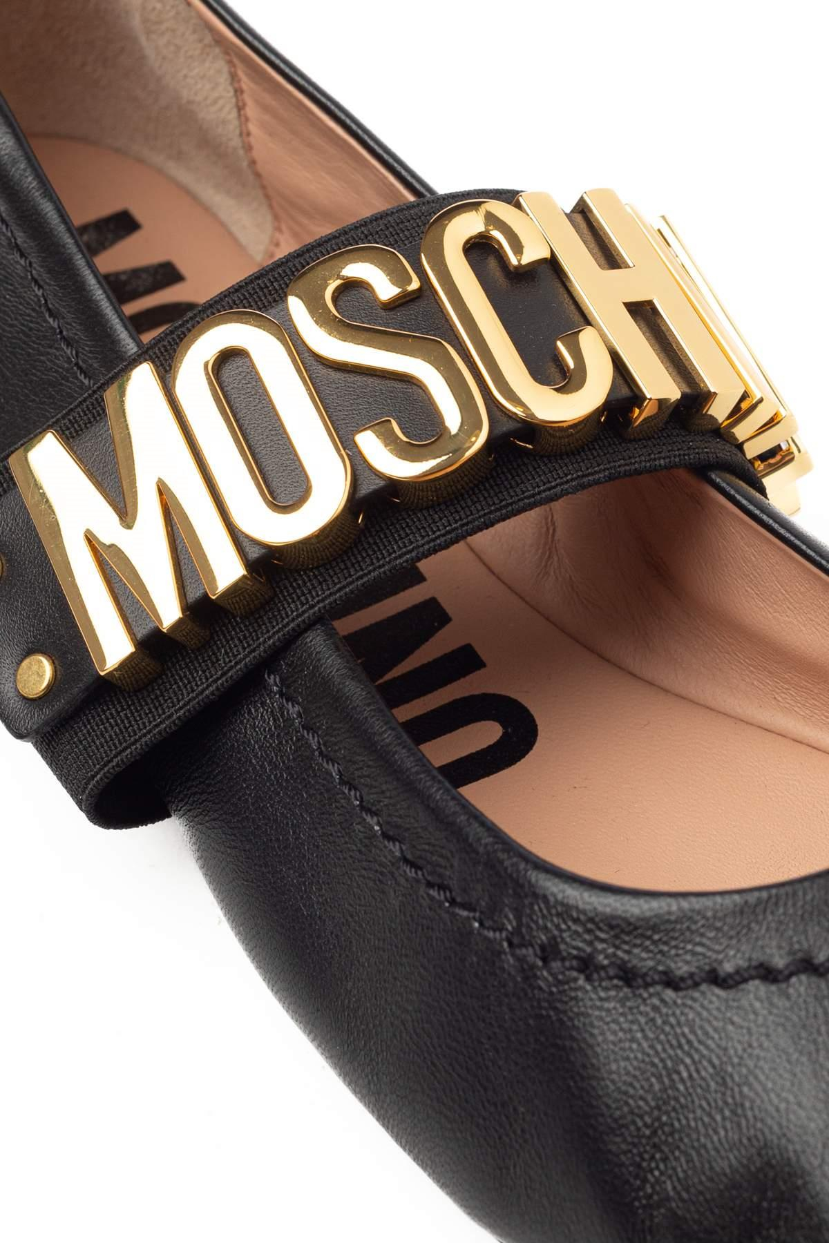 Moschino ShoesBantlı Siyah Babet