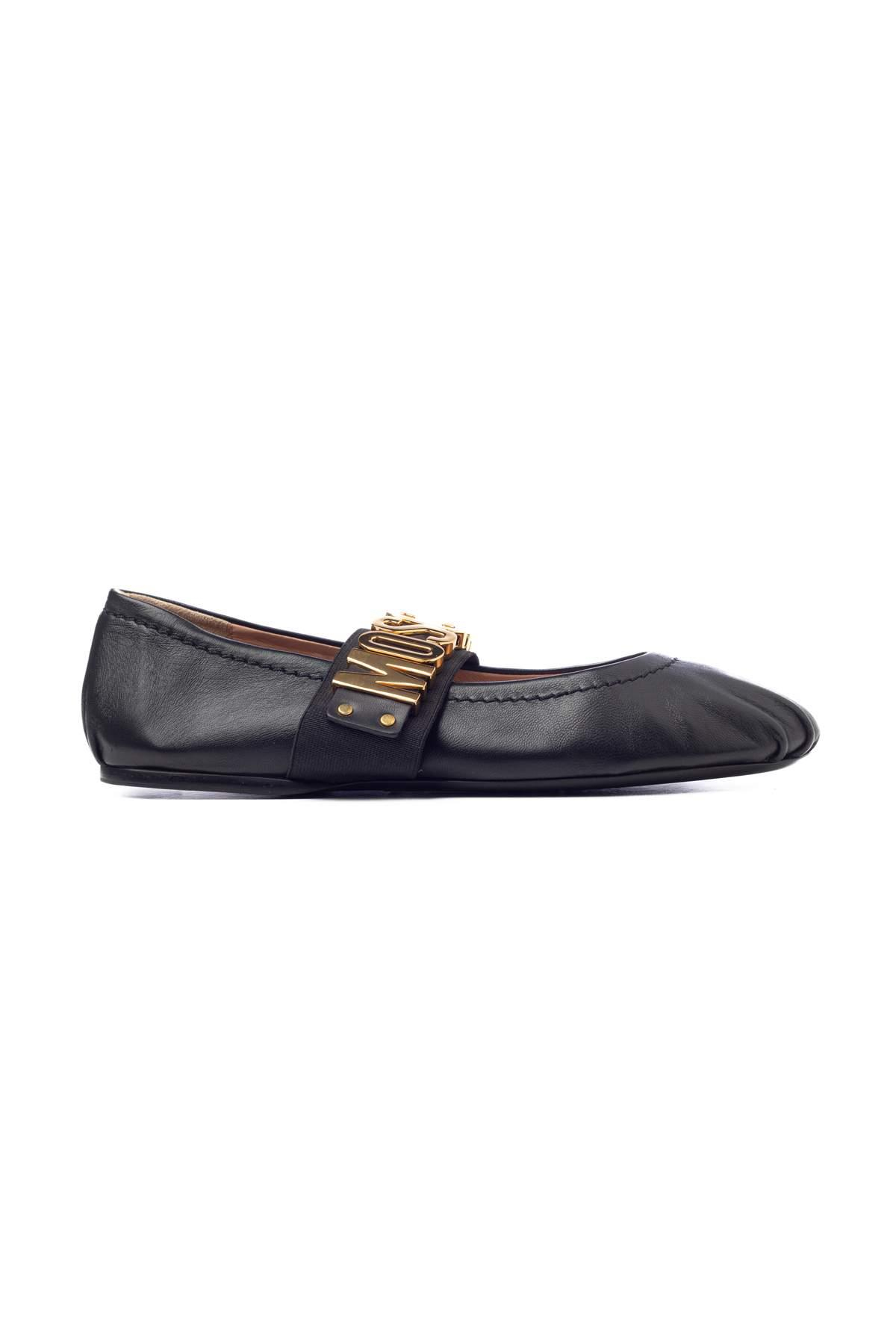 Moschino ShoesBantlı Siyah Babet