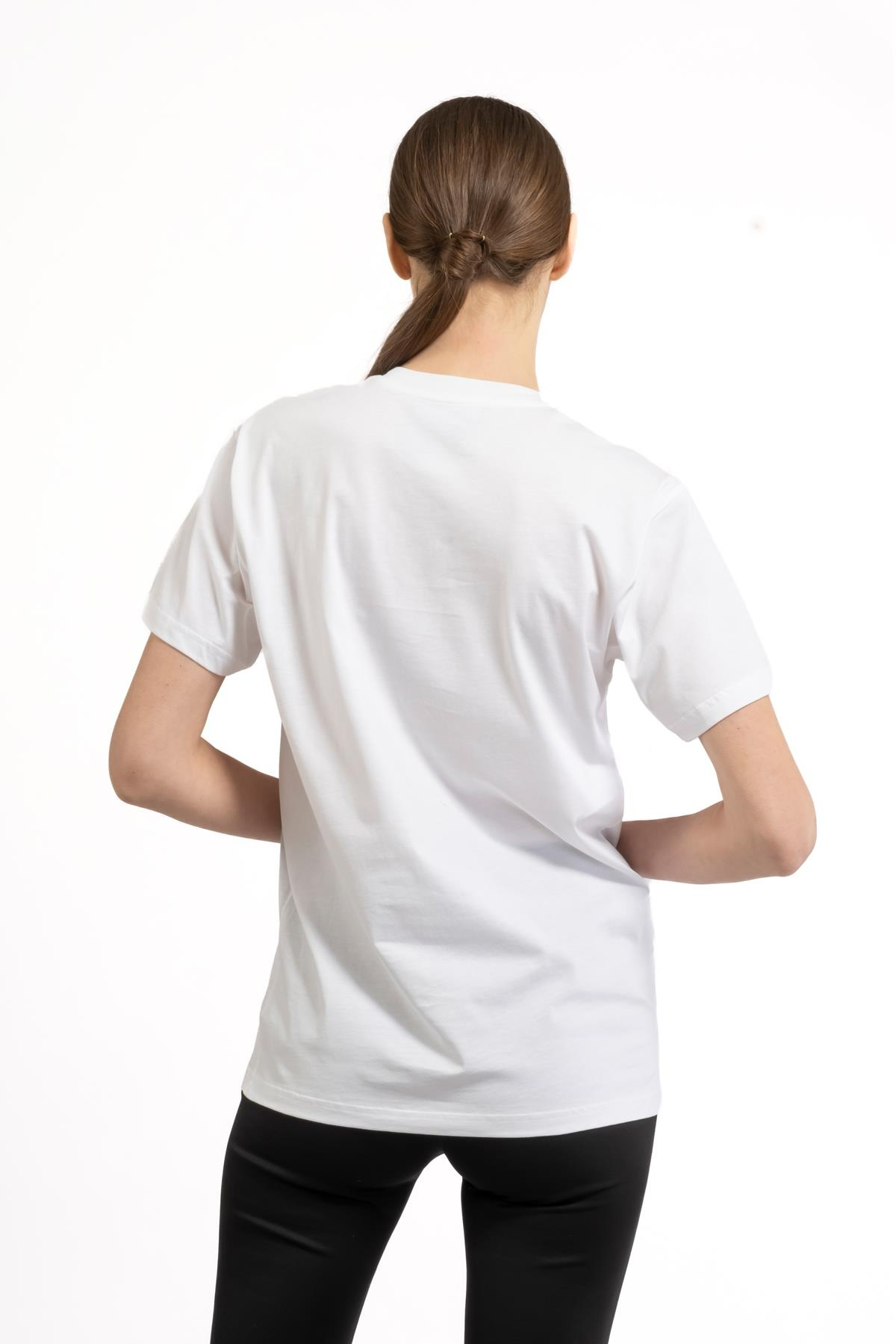 MoschinoBeyaz Karakter Detaylı T-shirt