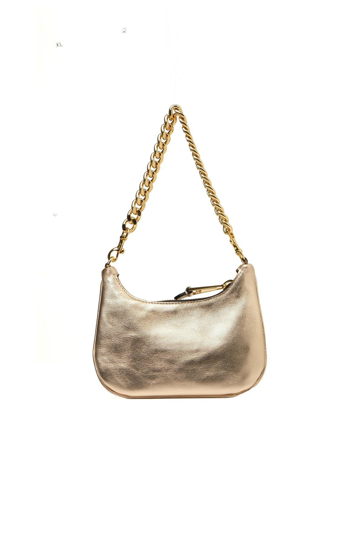 MoschinoMetalik Bronz Zincir Askılı Omuz Çantası