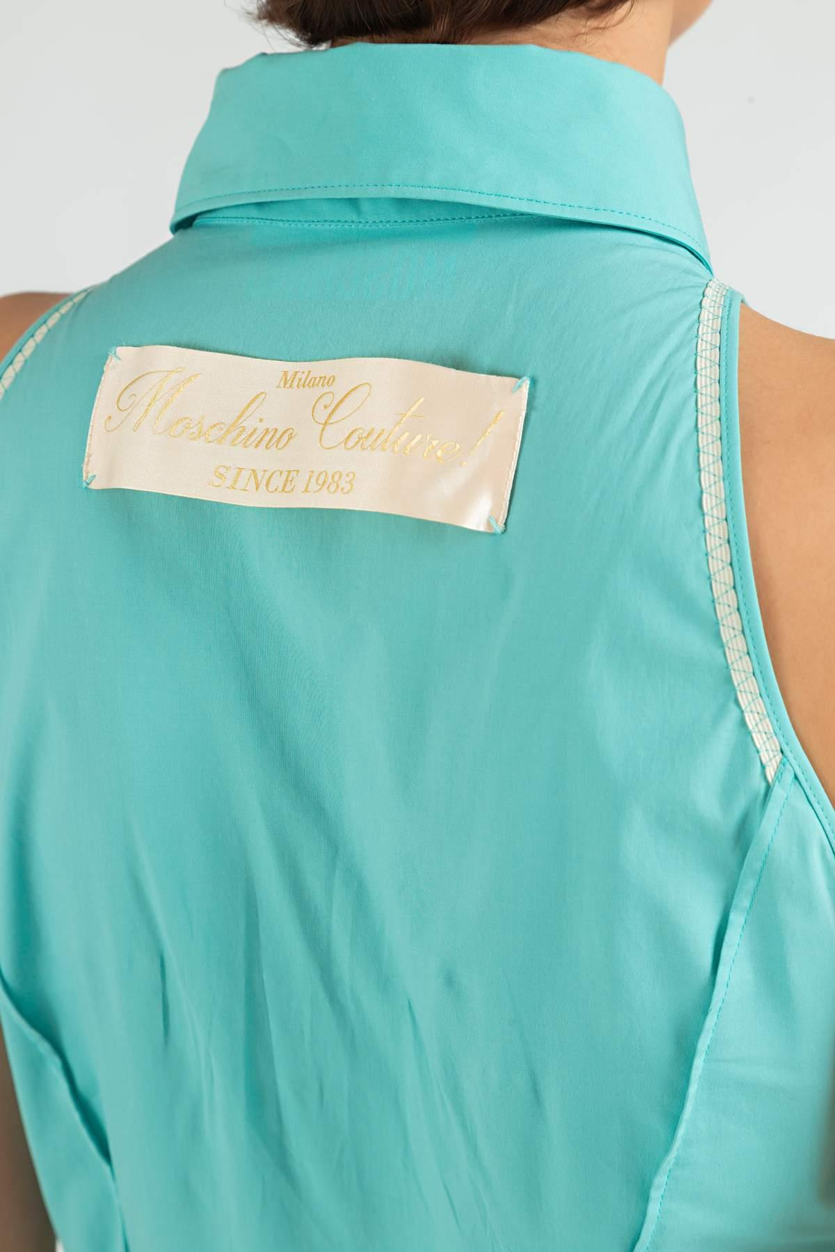 MoschinoMOSCHINO Gömlek Yaka Pilili Elbise