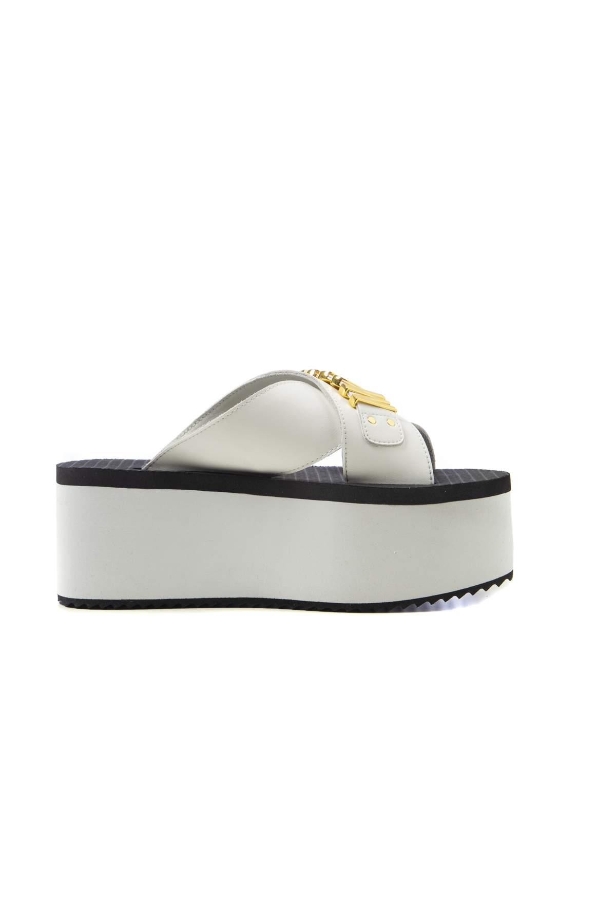MoschinoMOSCHINO SHOES Çapraz Bantlı Terlik