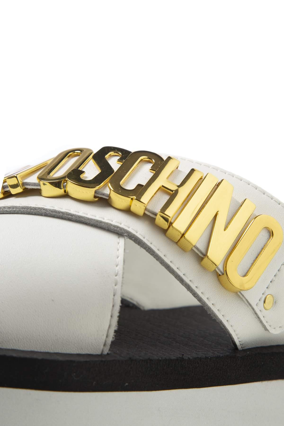 MoschinoMOSCHINO SHOES Çapraz Bantlı Terlik