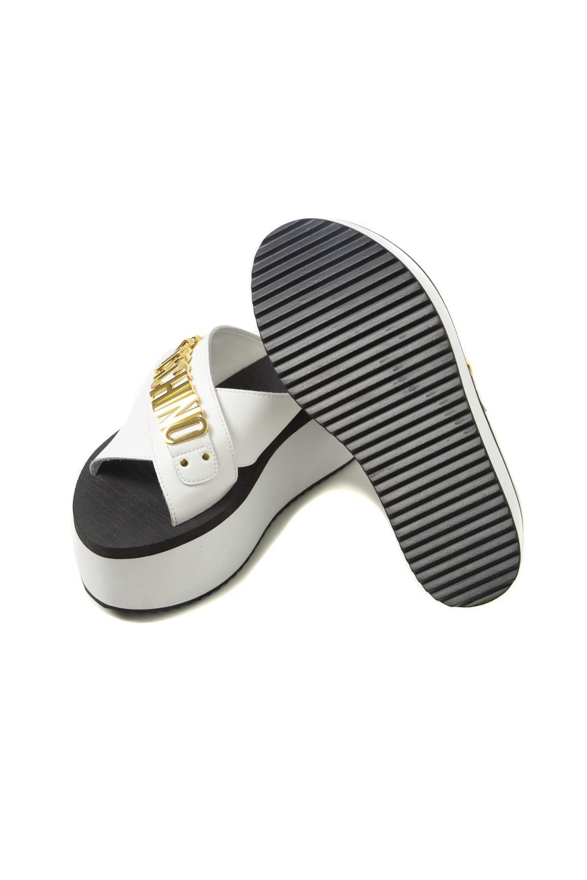 MoschinoMOSCHINO SHOES Çapraz Bantlı Terlik