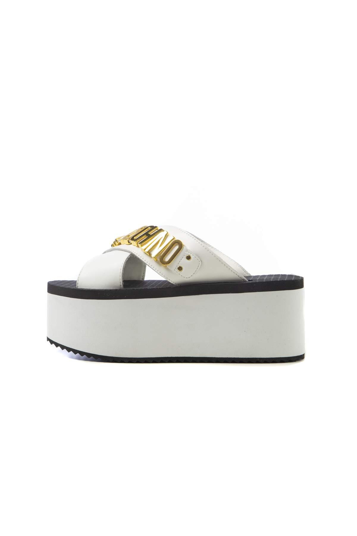 MoschinoMOSCHINO SHOES Çapraz Bantlı Terlik
