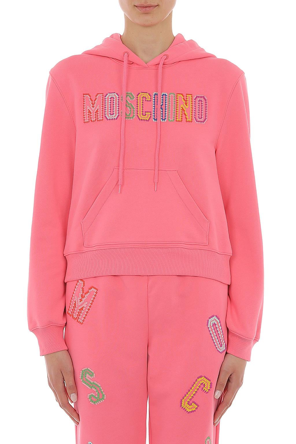 MoschinoPembe Kapüşonlu Sweatshirt