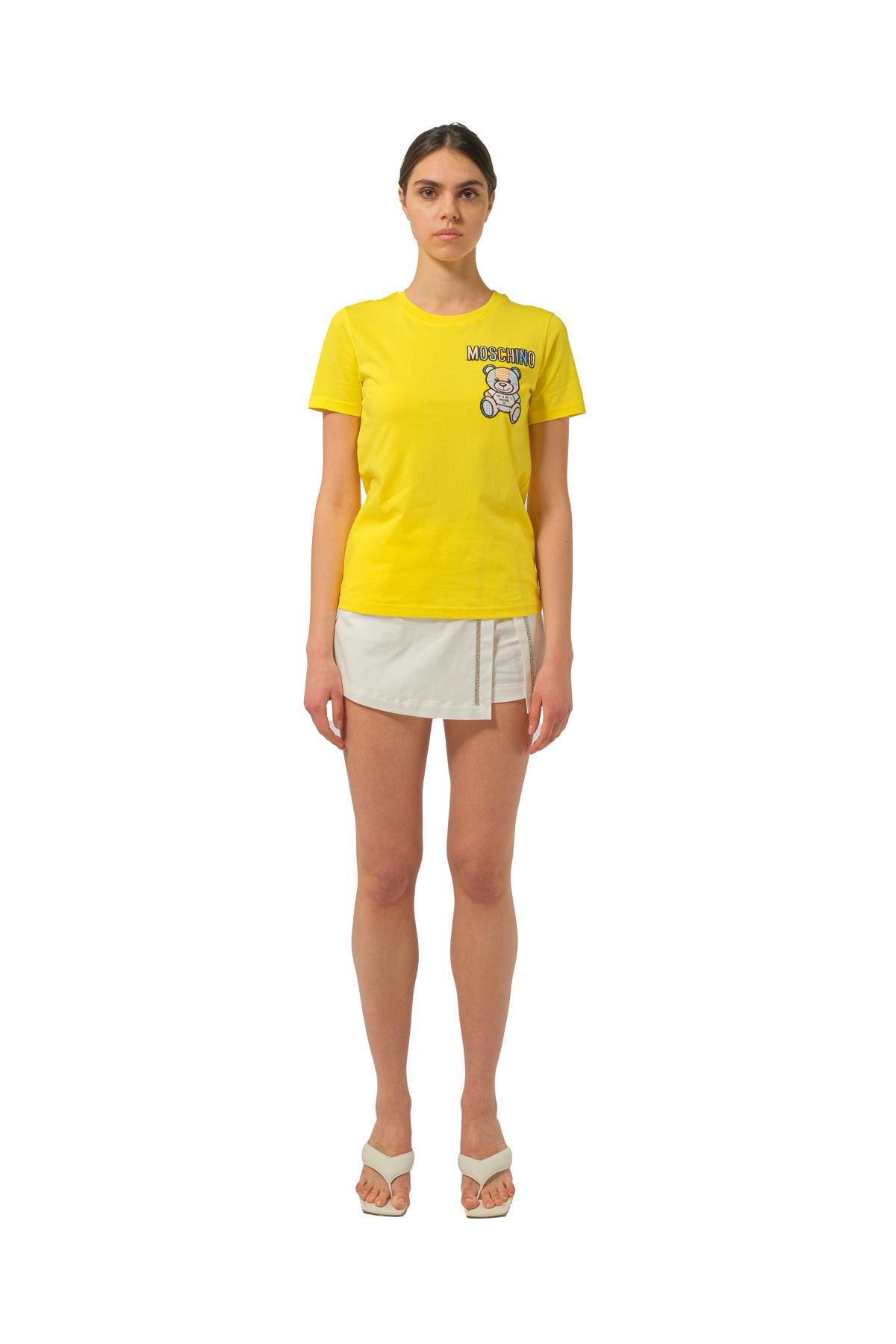 MoschinoSarı Bisiklet Yaka T-shirt