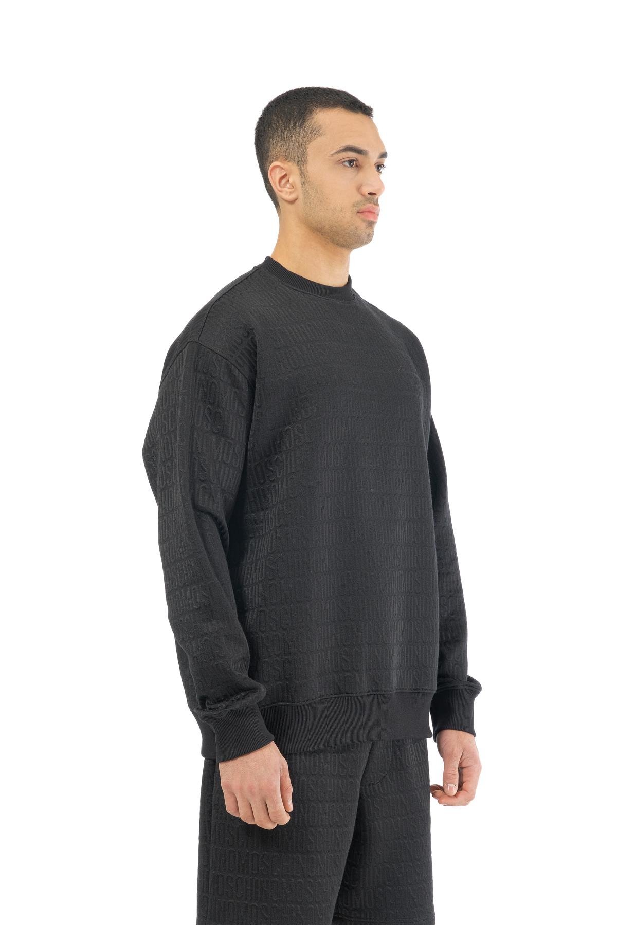 MoschinoSiyah Logo Erkek Sweatshirt