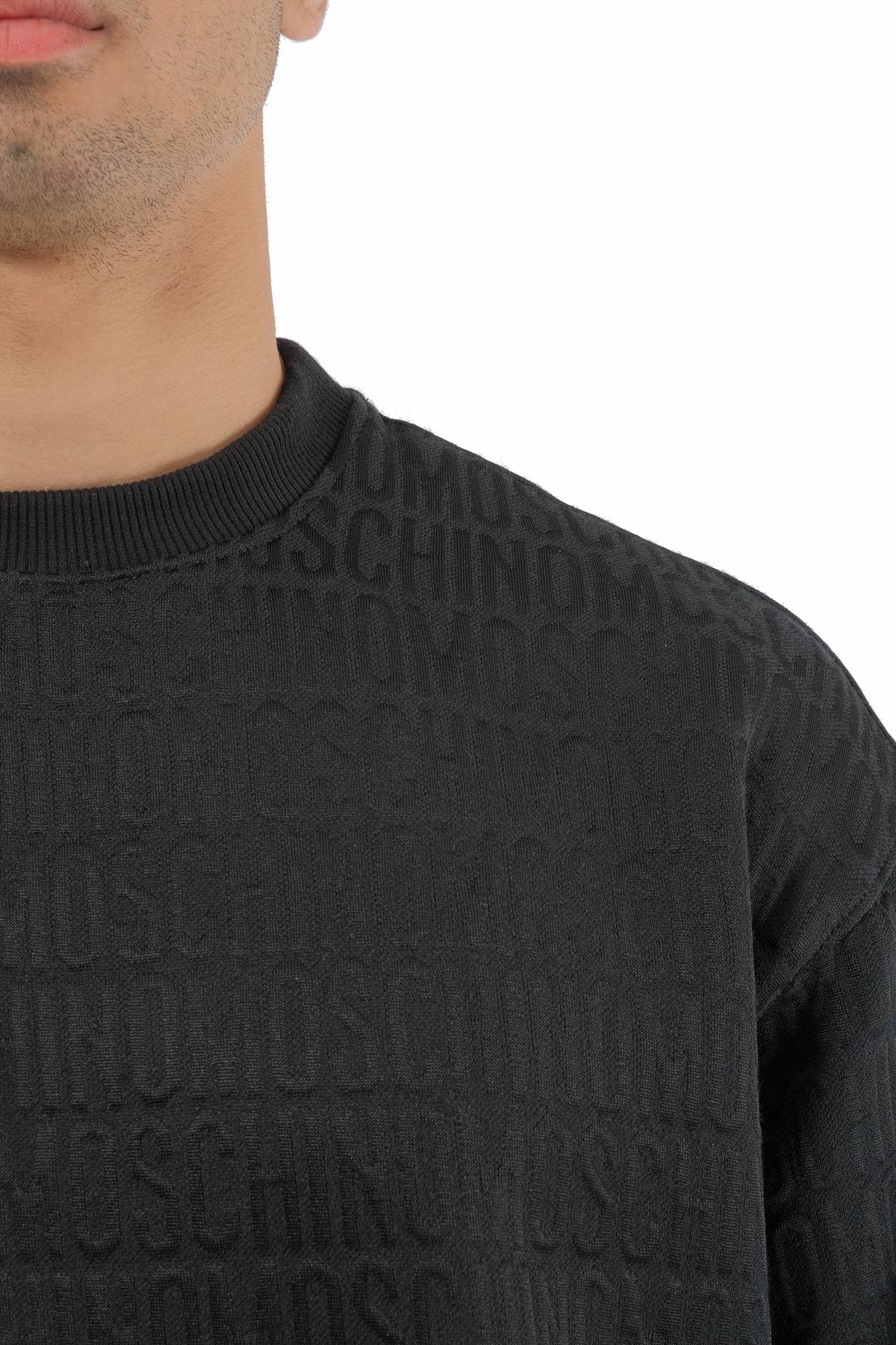 MoschinoSiyah Logo Erkek Sweatshirt