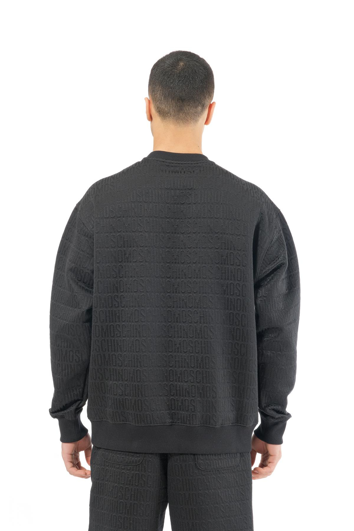 MoschinoSiyah Logo Erkek Sweatshirt