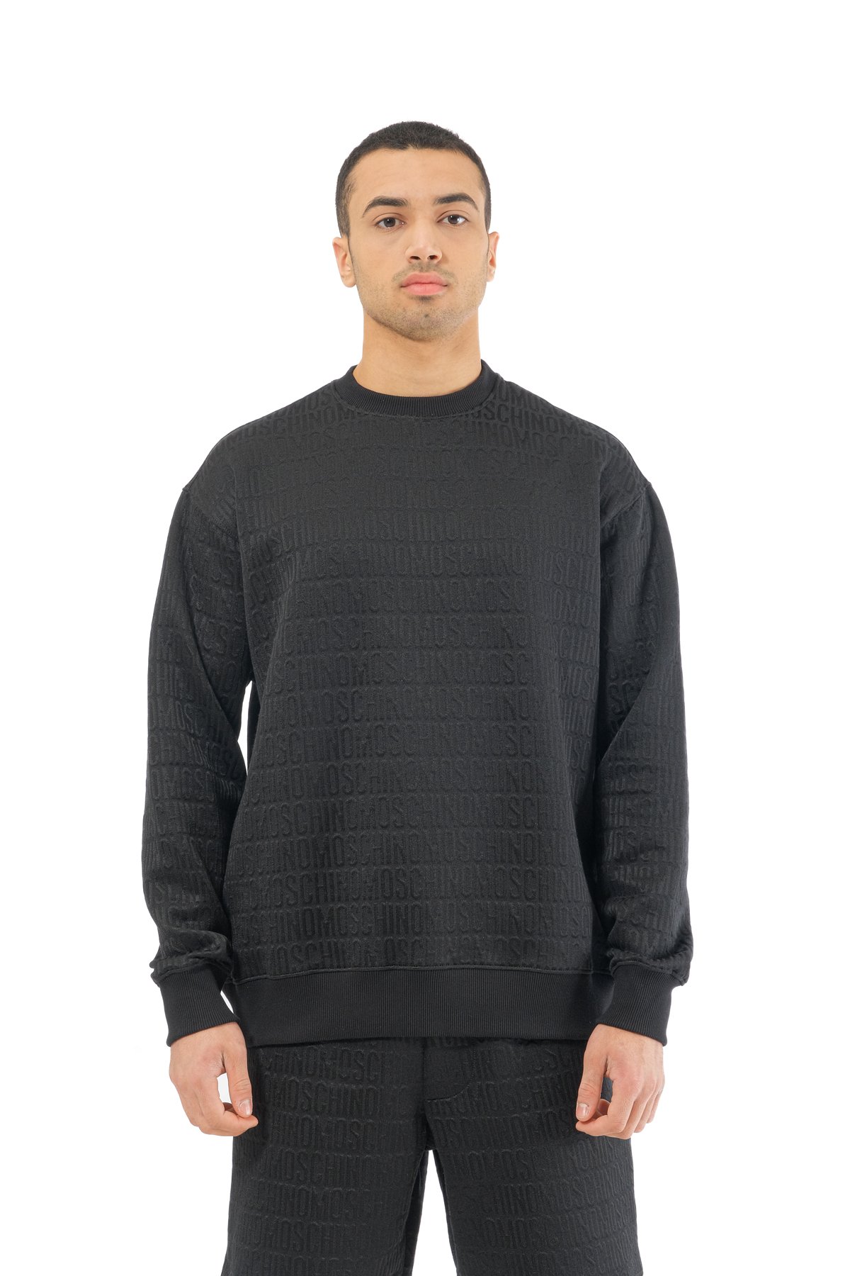 MoschinoSiyah Logo Erkek Sweatshirt