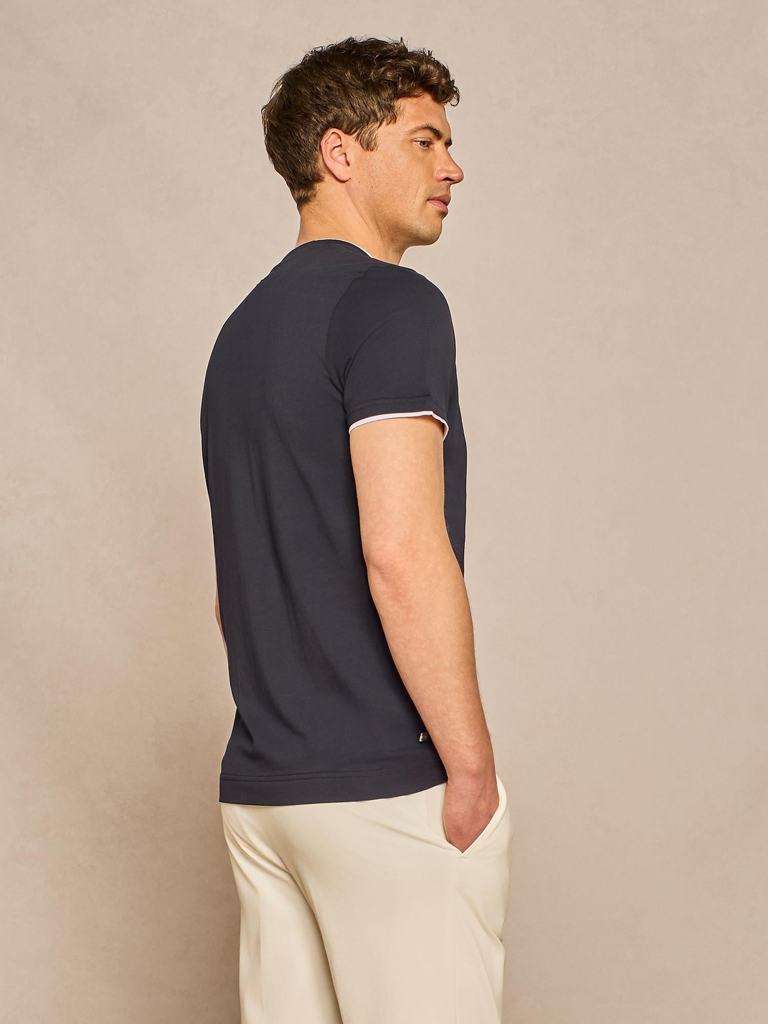 Paul TaylorKontrast Renkli Lacivert T-shirt