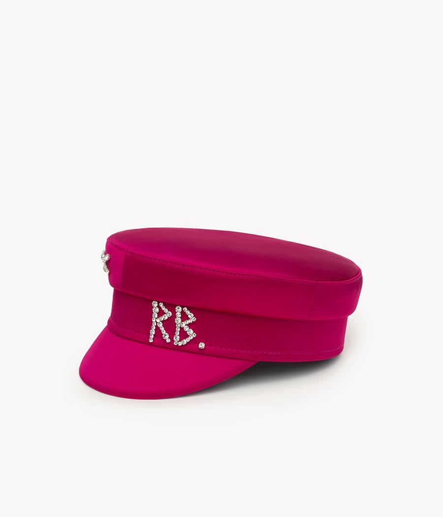 Ruslan BaginskiyKristal İşlemeli Pembe Baker Boy Şapka