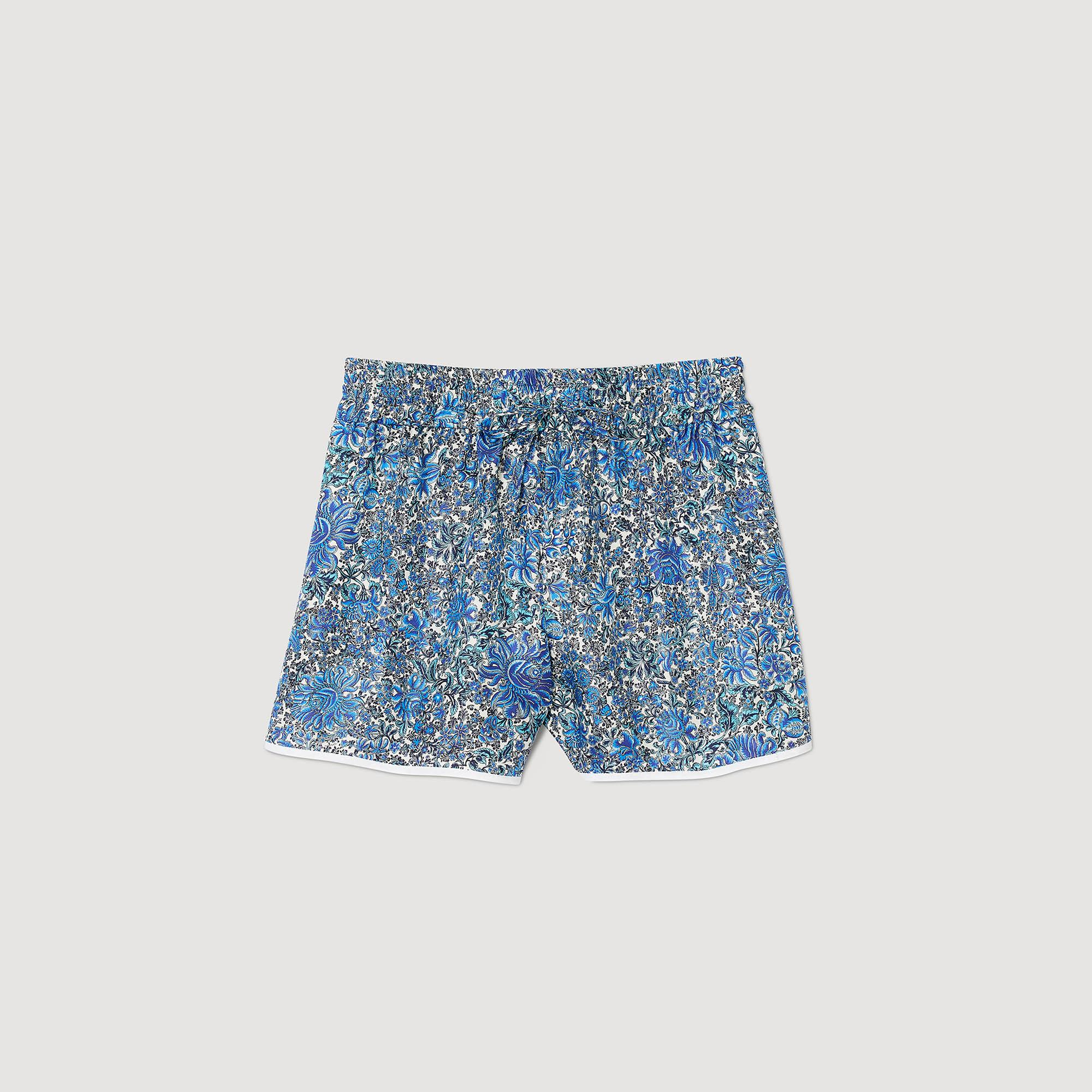SANDROBelden Bağlamalı Floral Desen Şort
