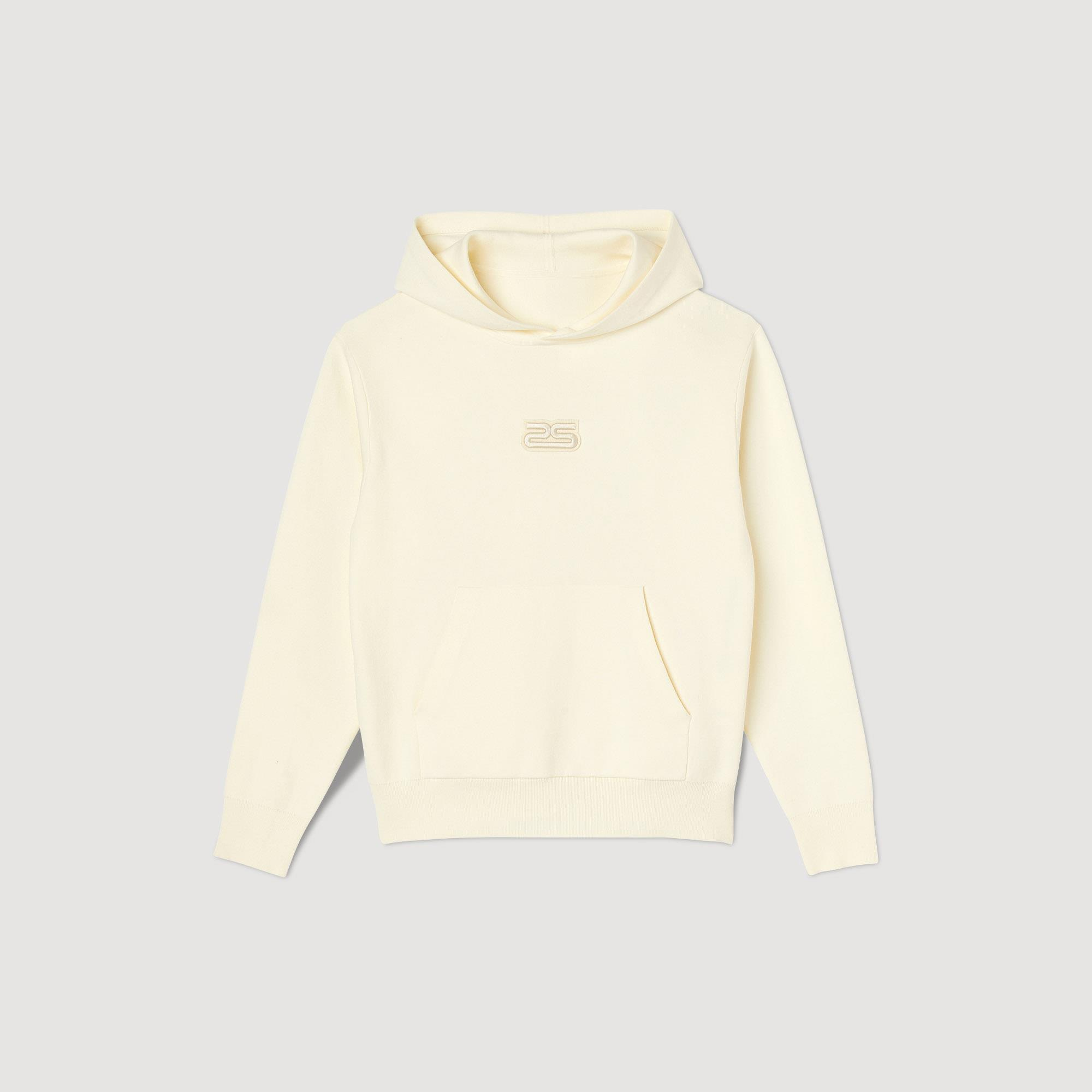 SANDROEkru Kapüşonlu Sweatshirt
