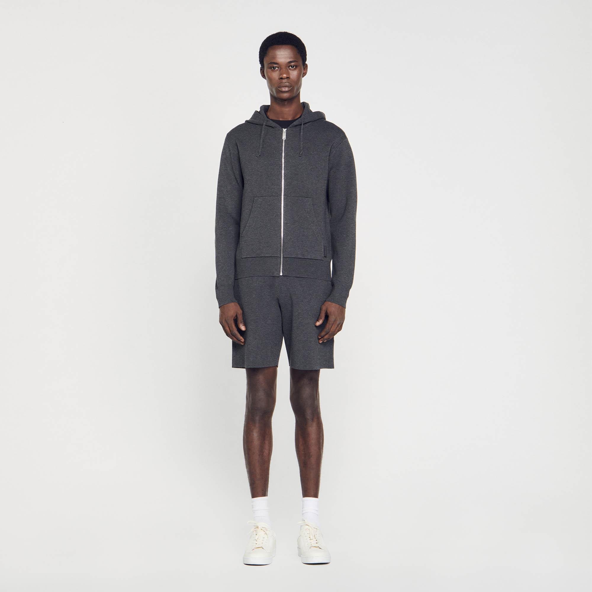 SANDROFermuarlı Gri Sweatshirt