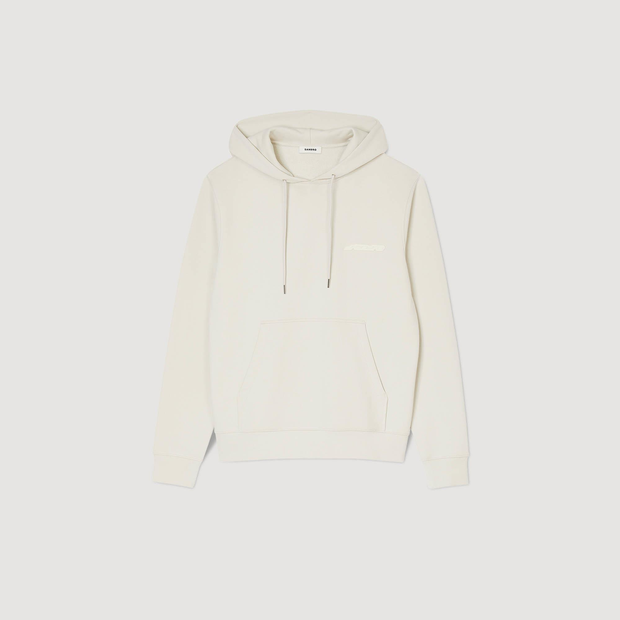SANDROLogo Baskılı Bej Hoodie