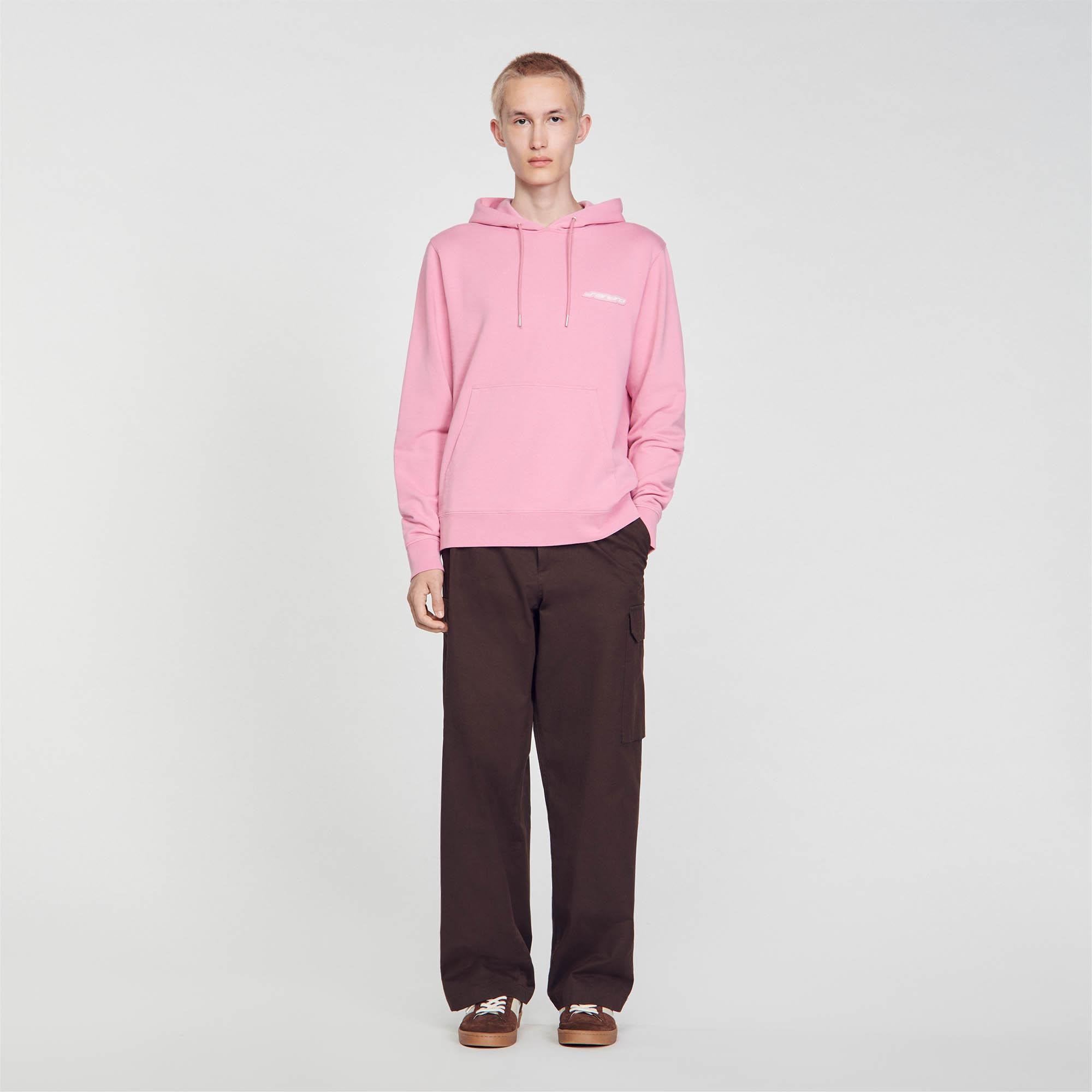 SANDROLogo Baskılı Pembe Hoodie