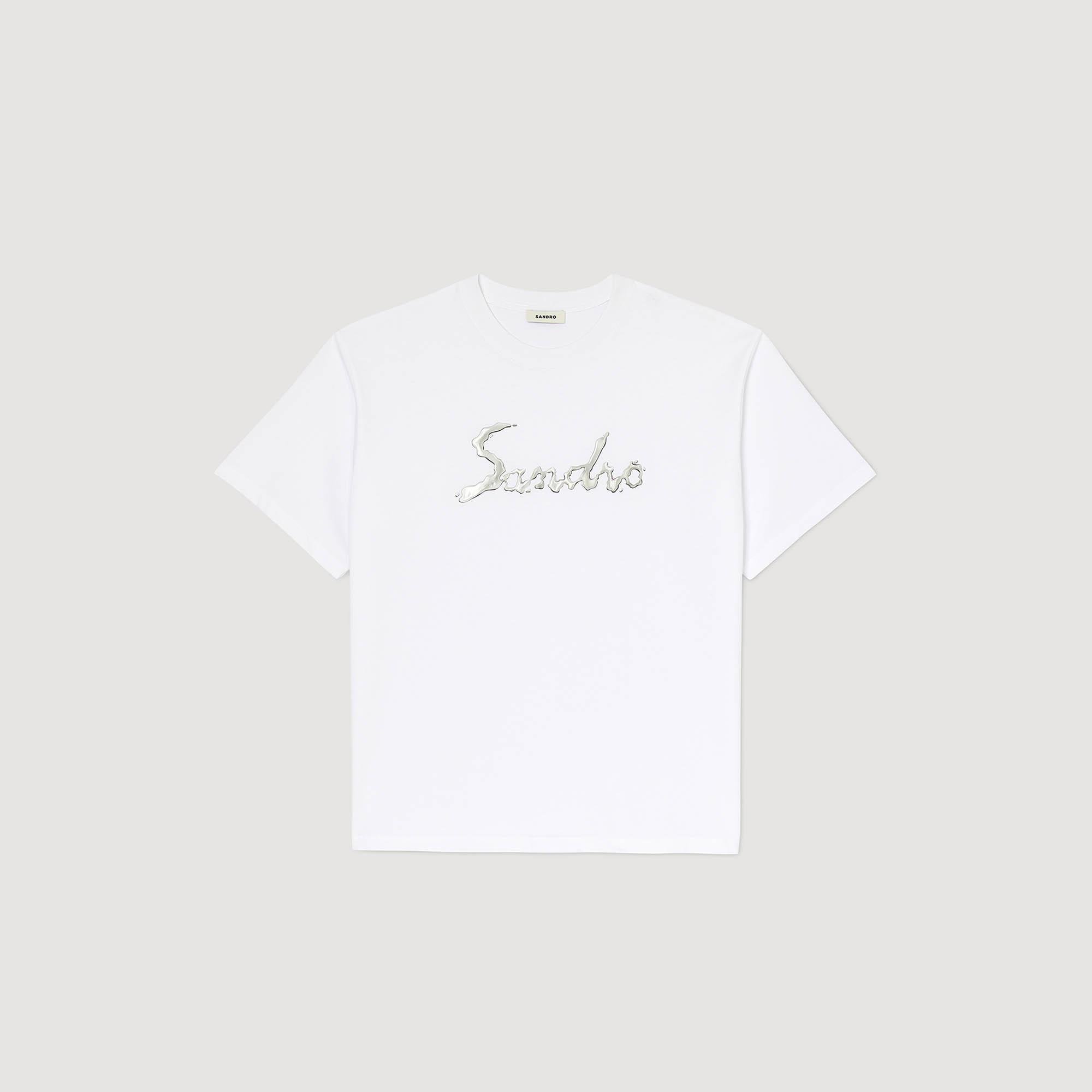 SANDROSandro Baskılı Pamuk T-Shirt