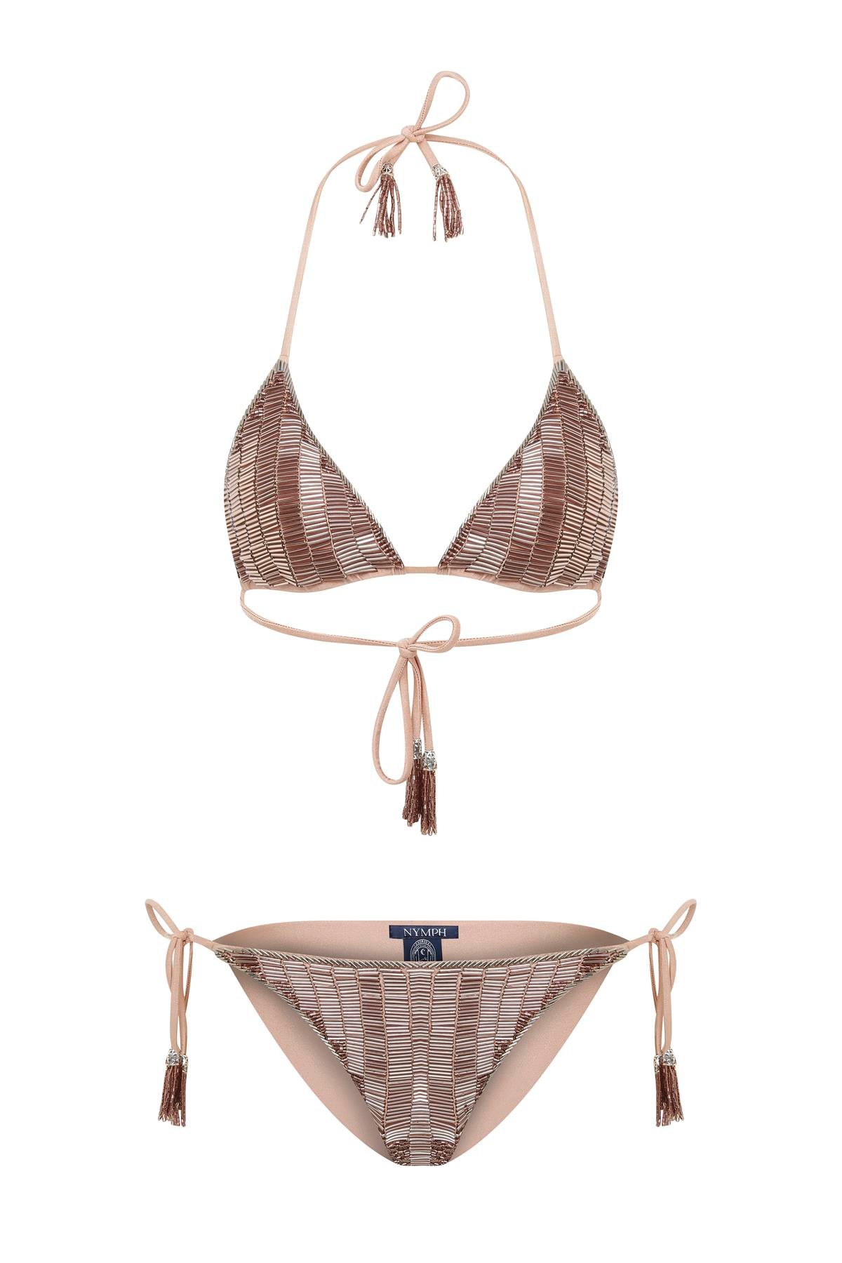 Seben KocibeyLyla Pembe Boncuklu Bikini