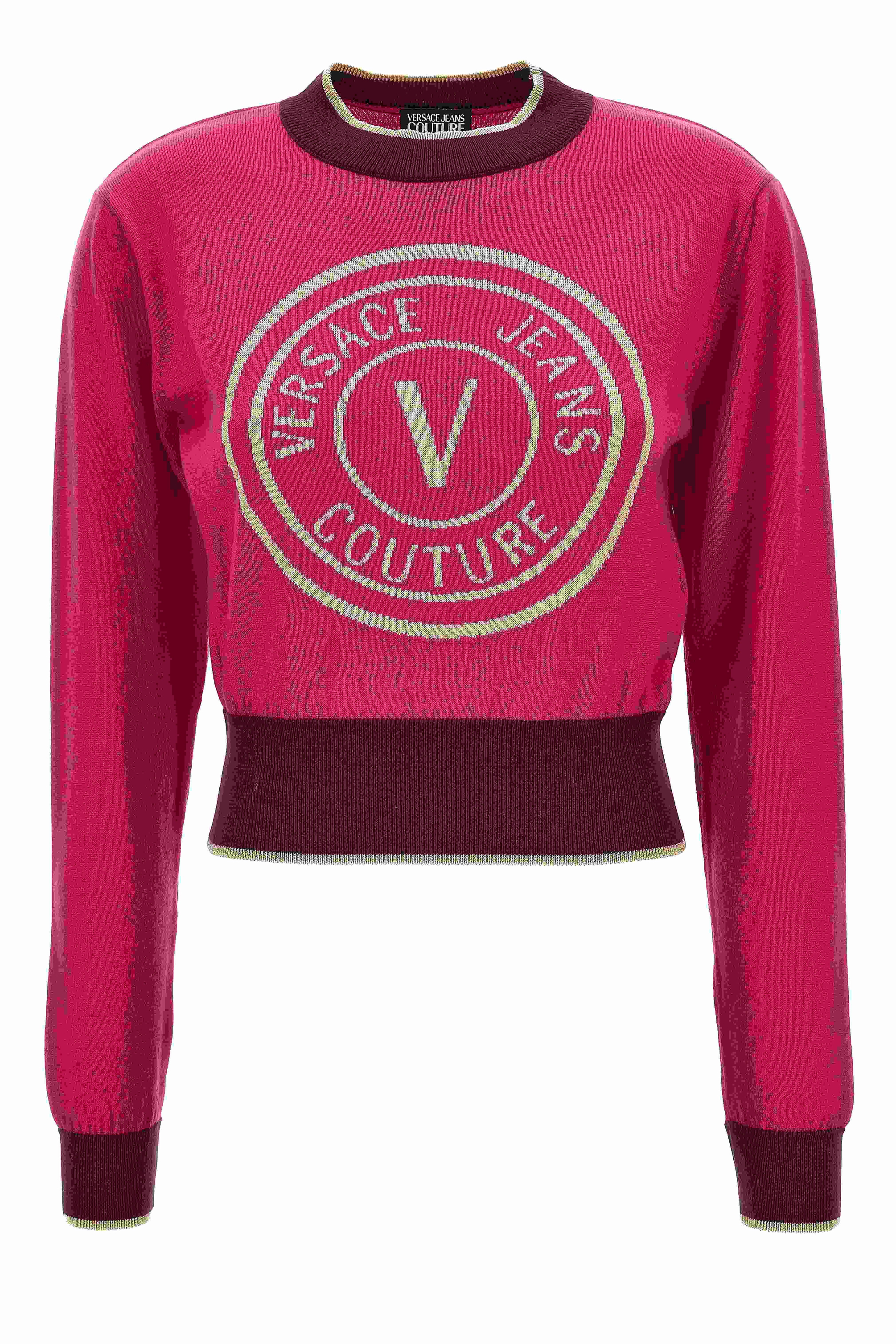 Versace Jeans CoutureDesenli Crop Triko