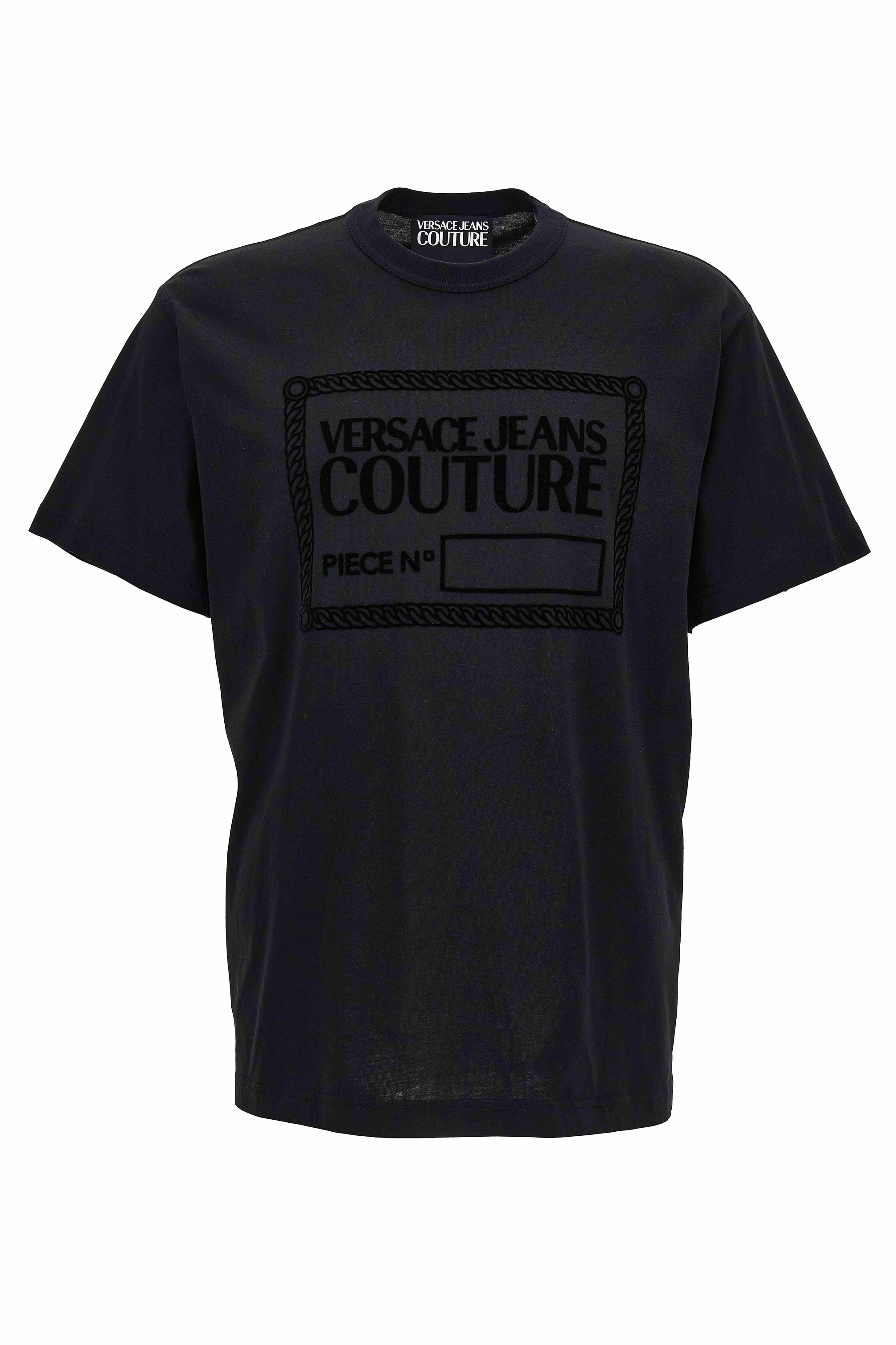 Versace Jeans CoutureKadife Desen Detaylı Erkek T-shirt