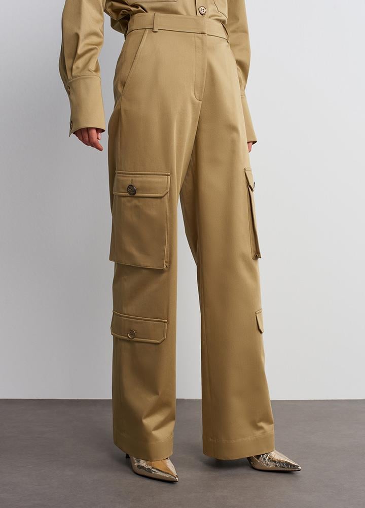 Acaria StudioCep Detaylı Geniş Paça Pantolon