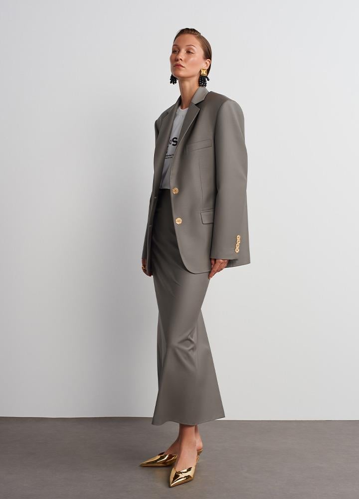 Acaria StudioDüğme Detaylı Oversize Blazer