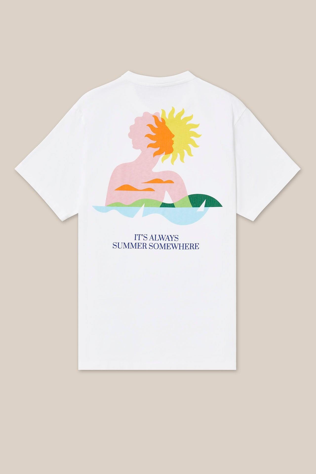 ArrelsBaskı Desenli Beyaz T-shirt