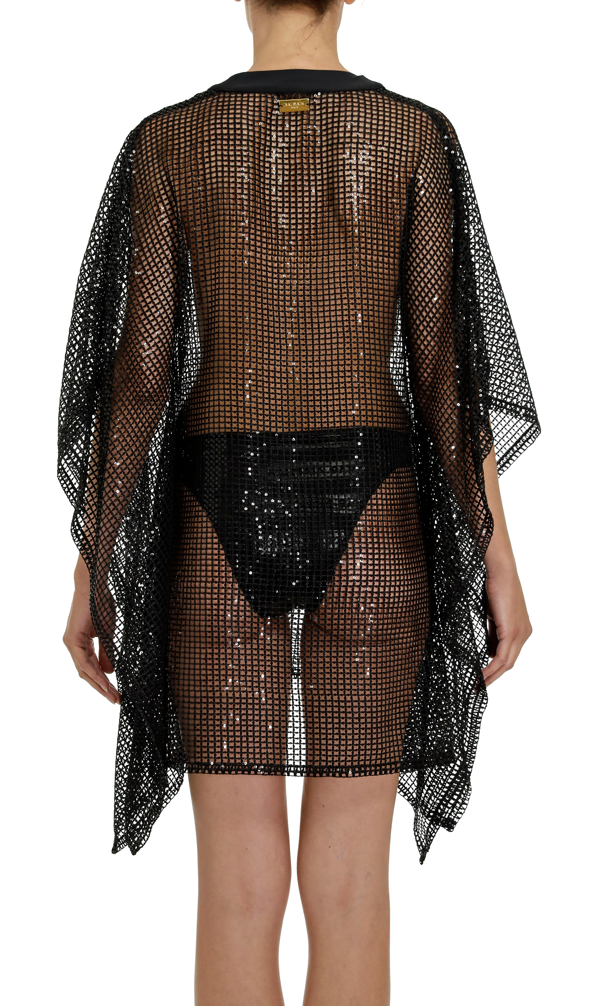 BalmainParlak Taşlı File Plaj Kaftan