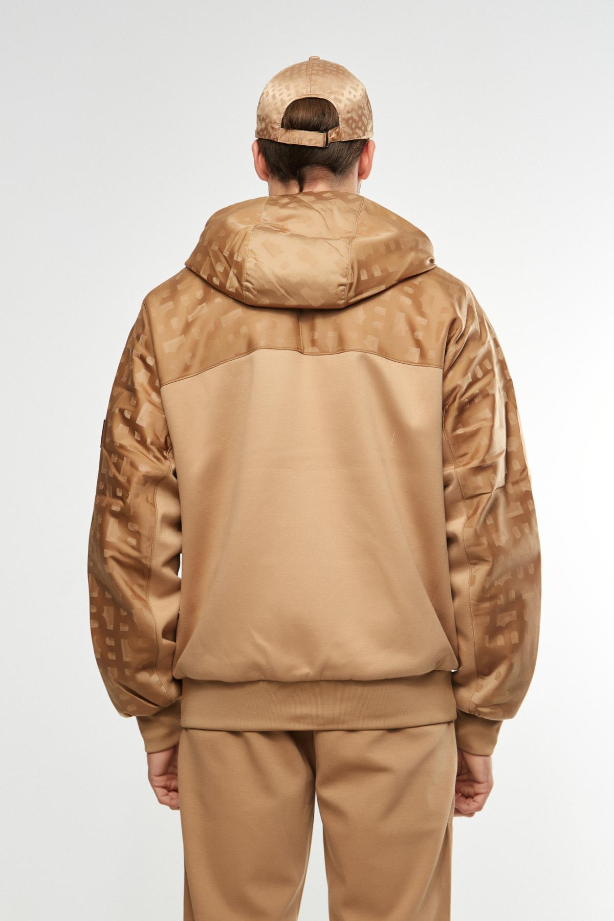 BossBej Monogram Detay Fermuarlı Sweatshirt