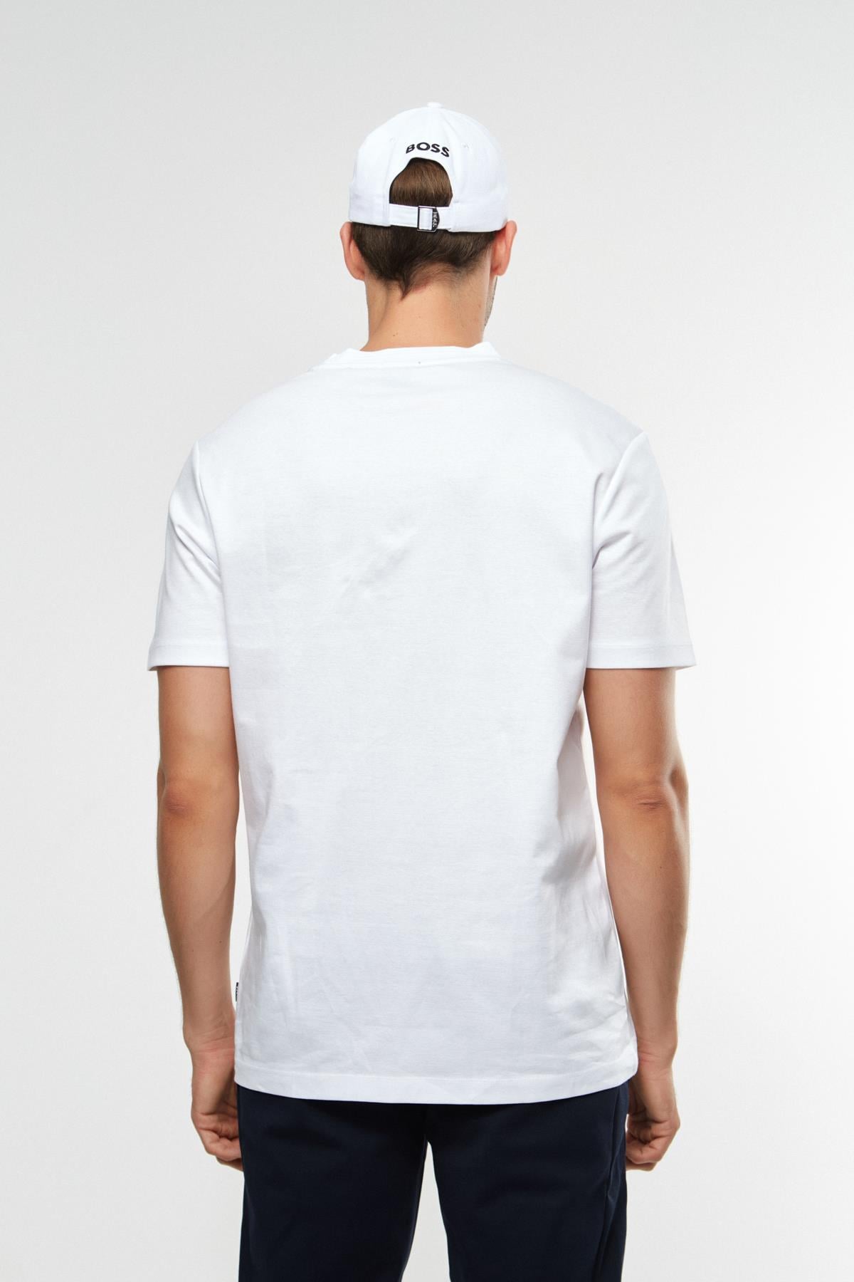 BossLogo Detaylı Beyaz T-shirt