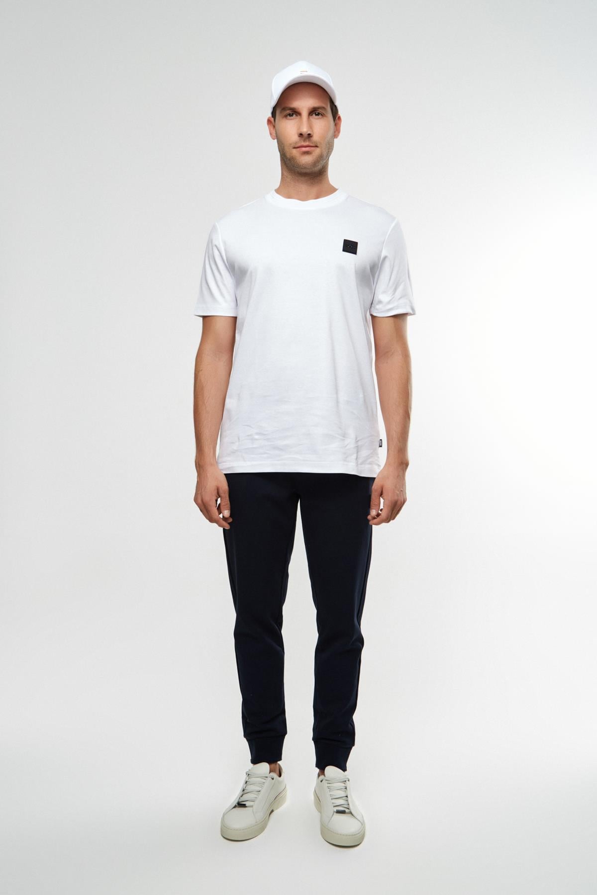 BossLogo Detaylı Beyaz T-shirt