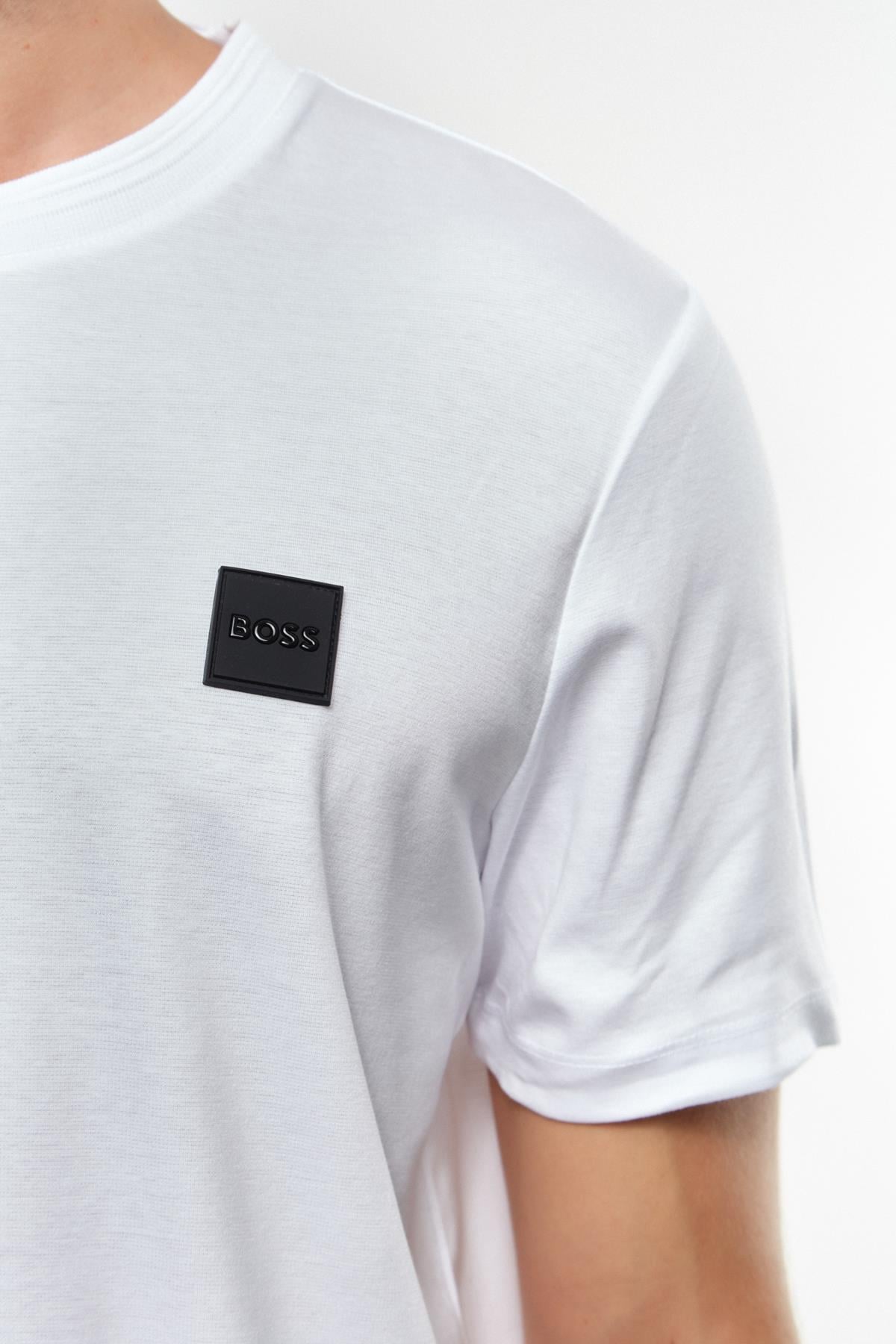 BossLogo Detaylı Beyaz T-shirt