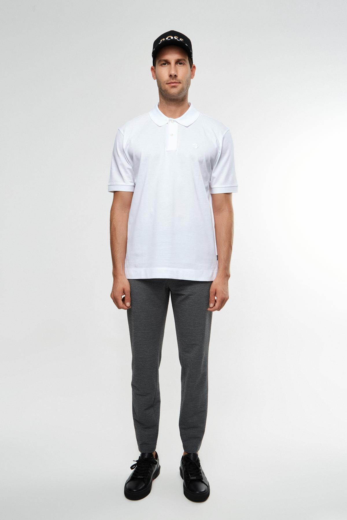 BossNakış Detaylı Polo Yaka T-shirt