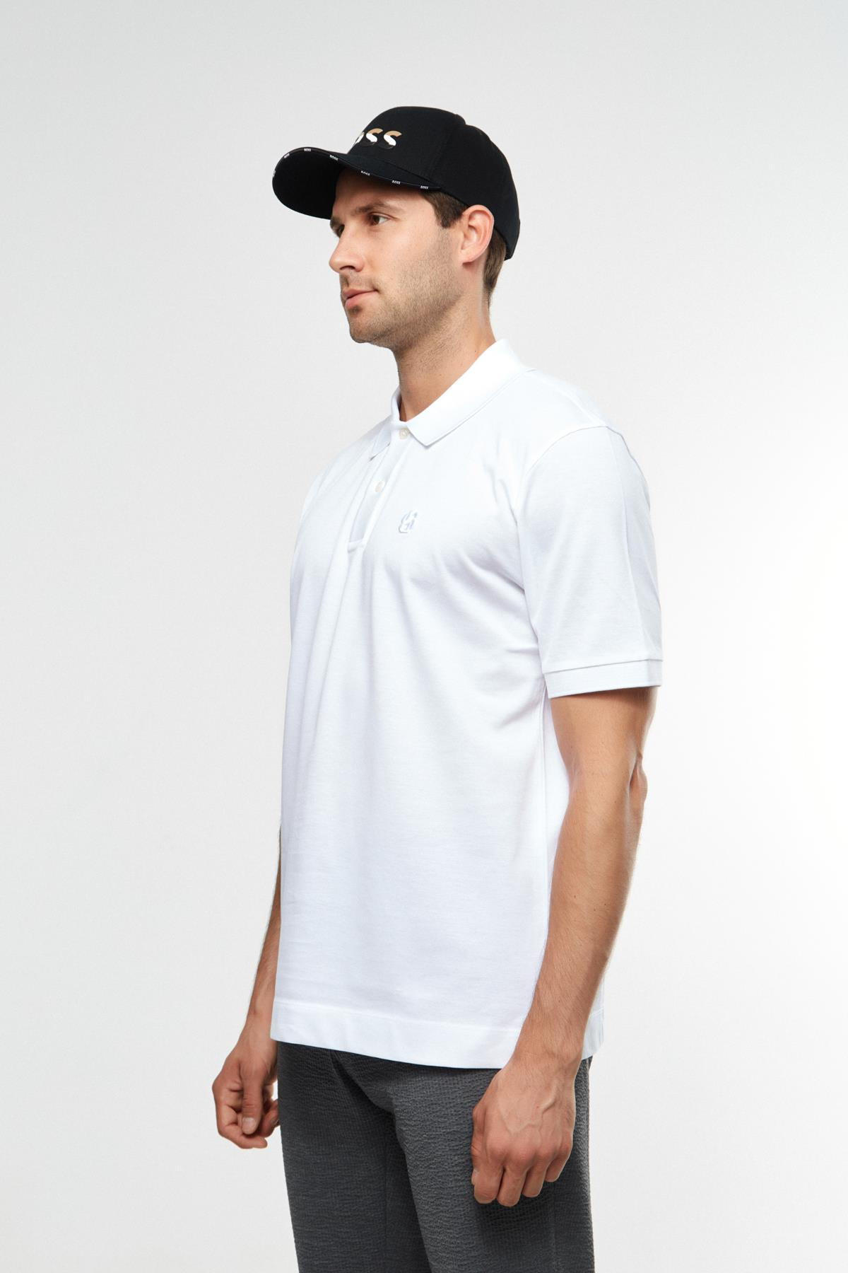 BossNakış Detaylı Polo Yaka T-shirt