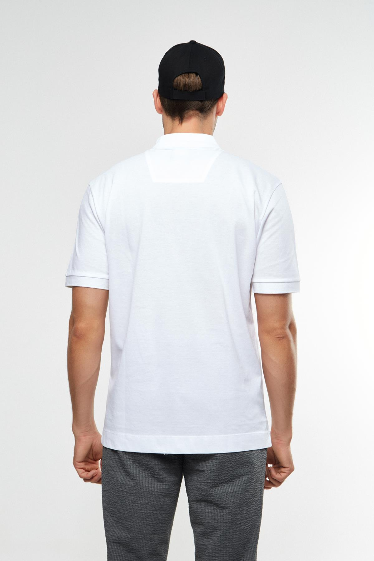 BossNakış Detaylı Polo Yaka T-shirt