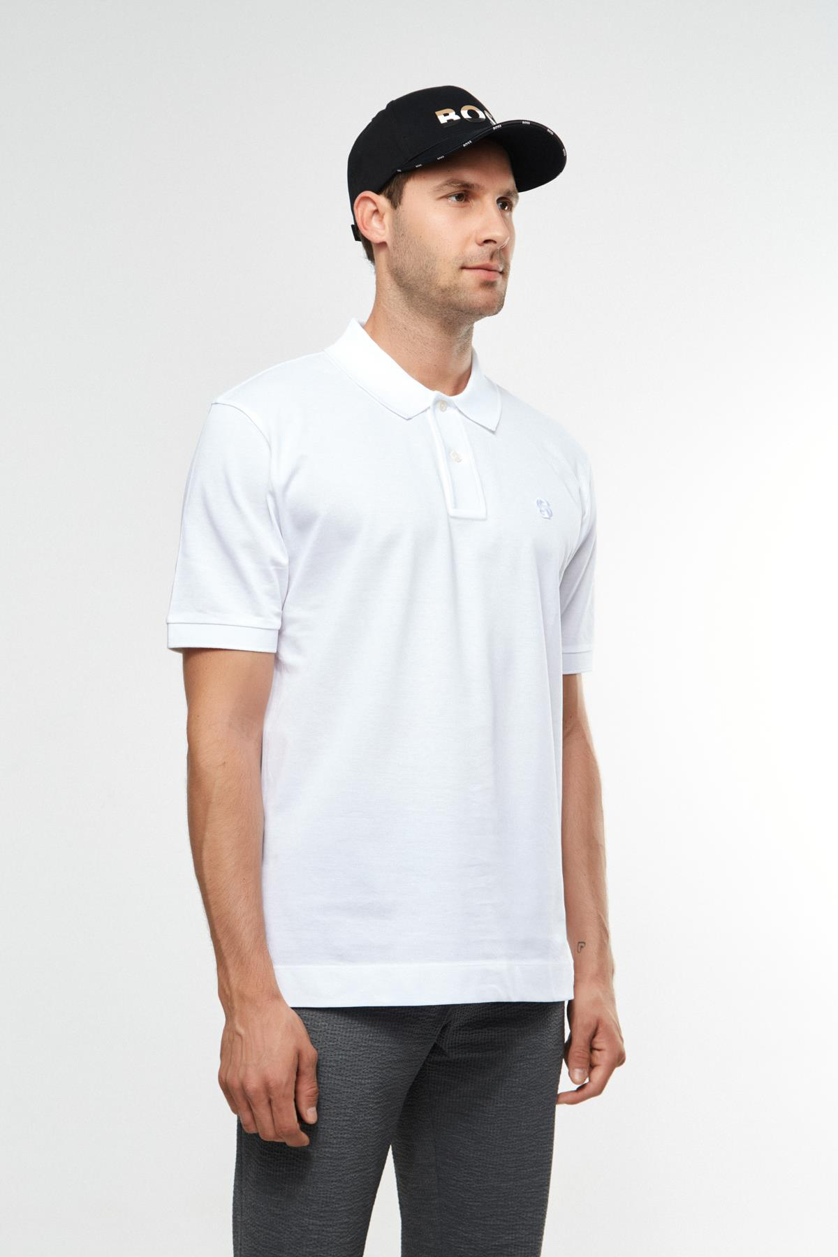 BossNakış Detaylı Polo Yaka T-shirt