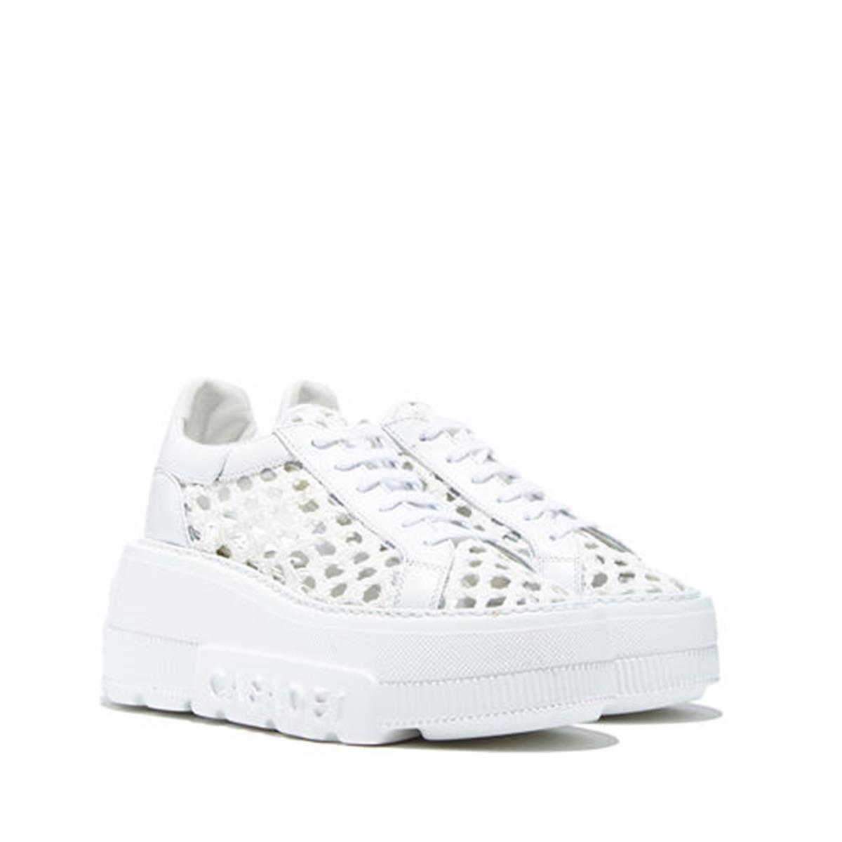CasadeiBeyaz Delikli Platform Sneaker