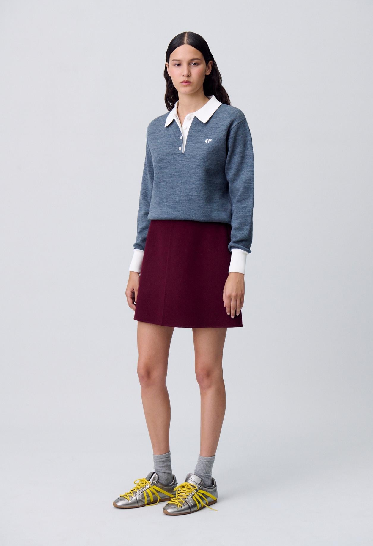Claudie PierlotBordo Mini Yün Etek