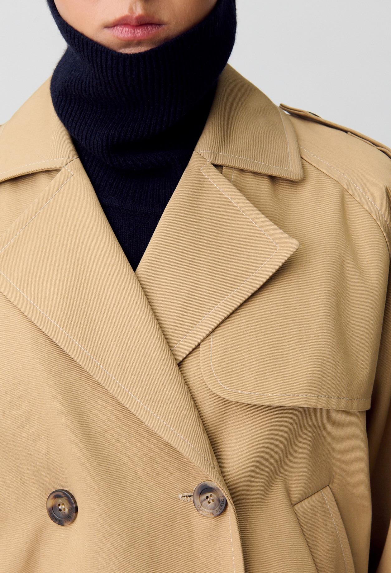 Claudie PierlotCamel Kısa Trençkot