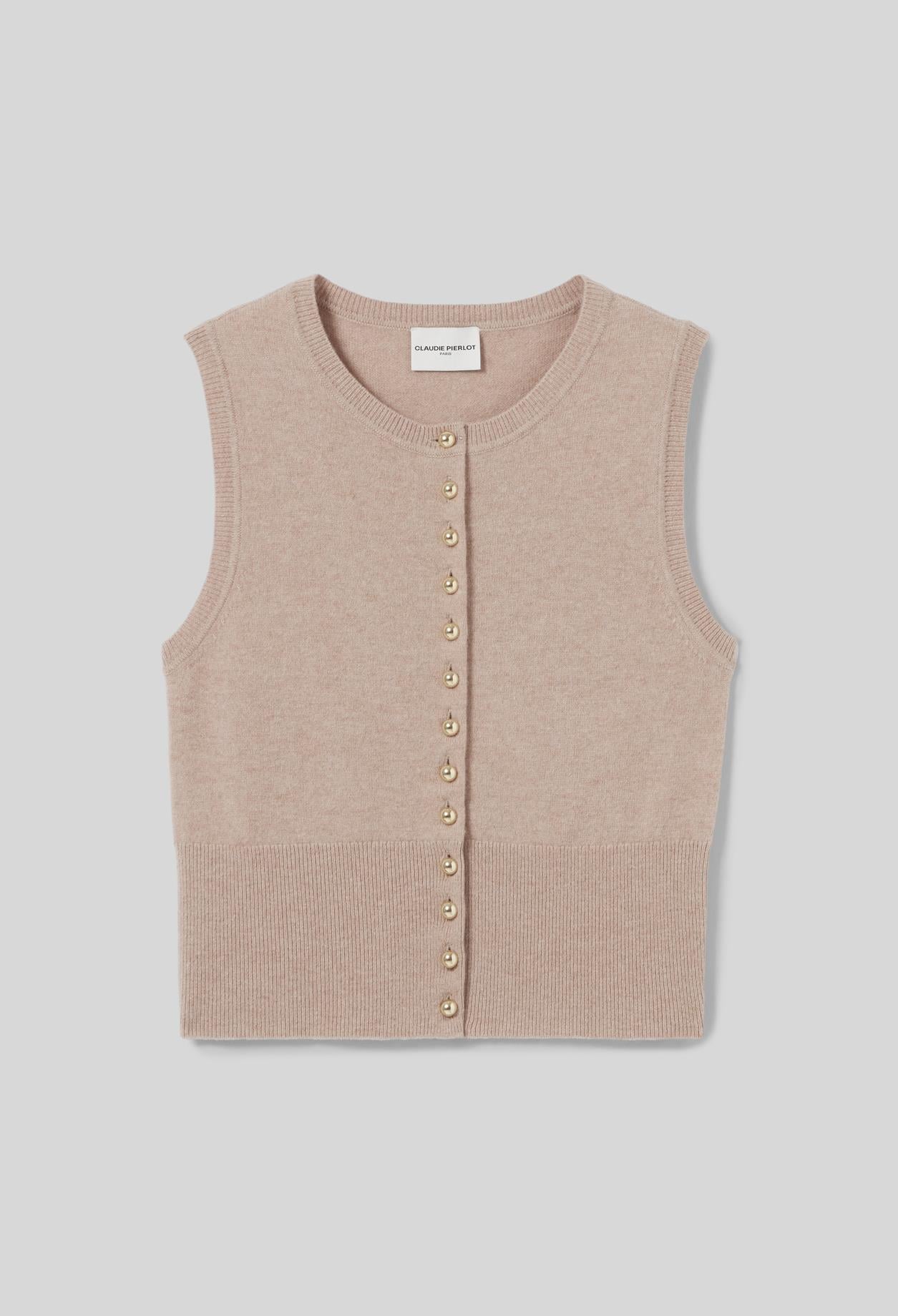 Claudie PierlotDüğmeli Triko Top