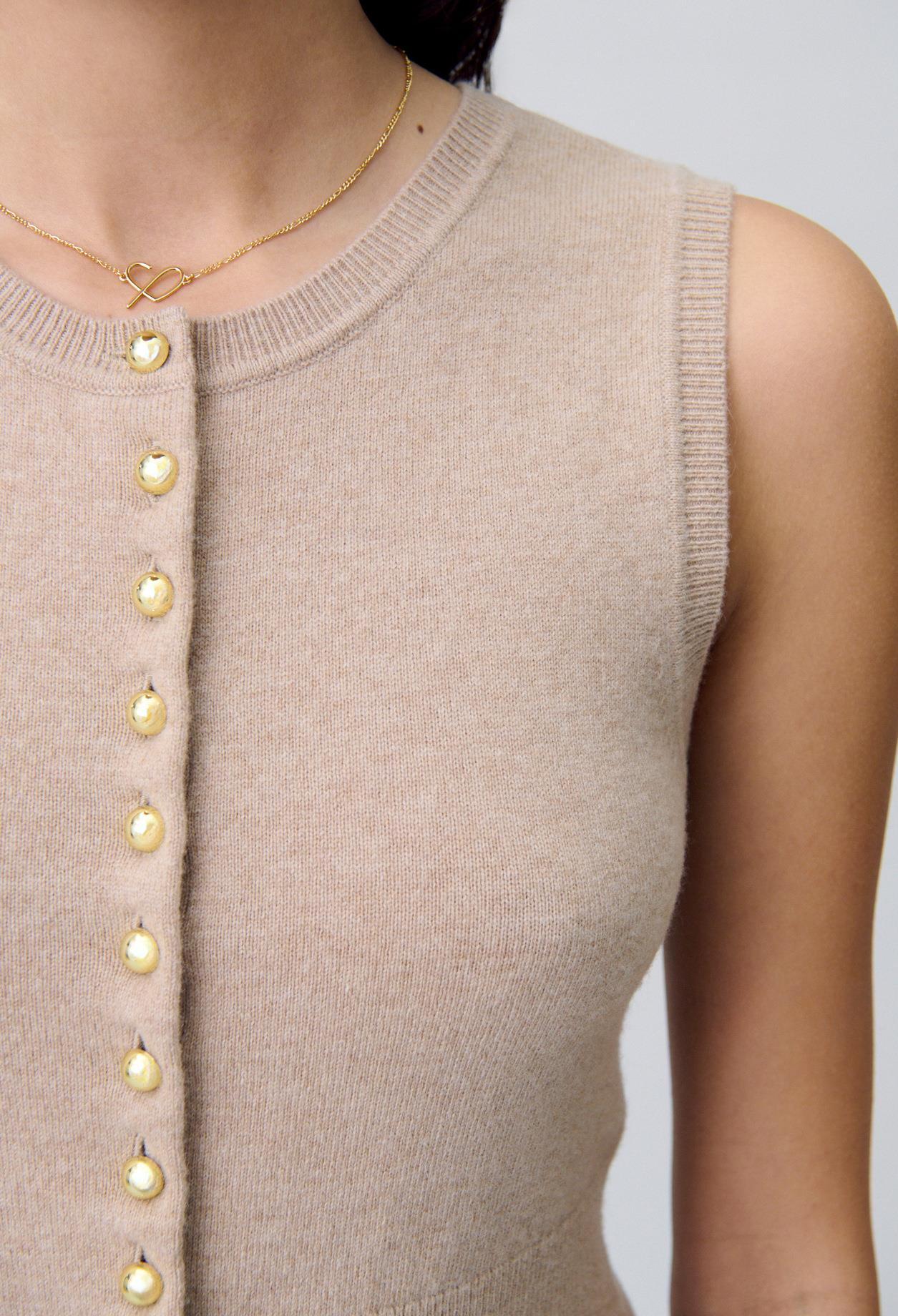 Claudie PierlotDüğmeli Triko Top